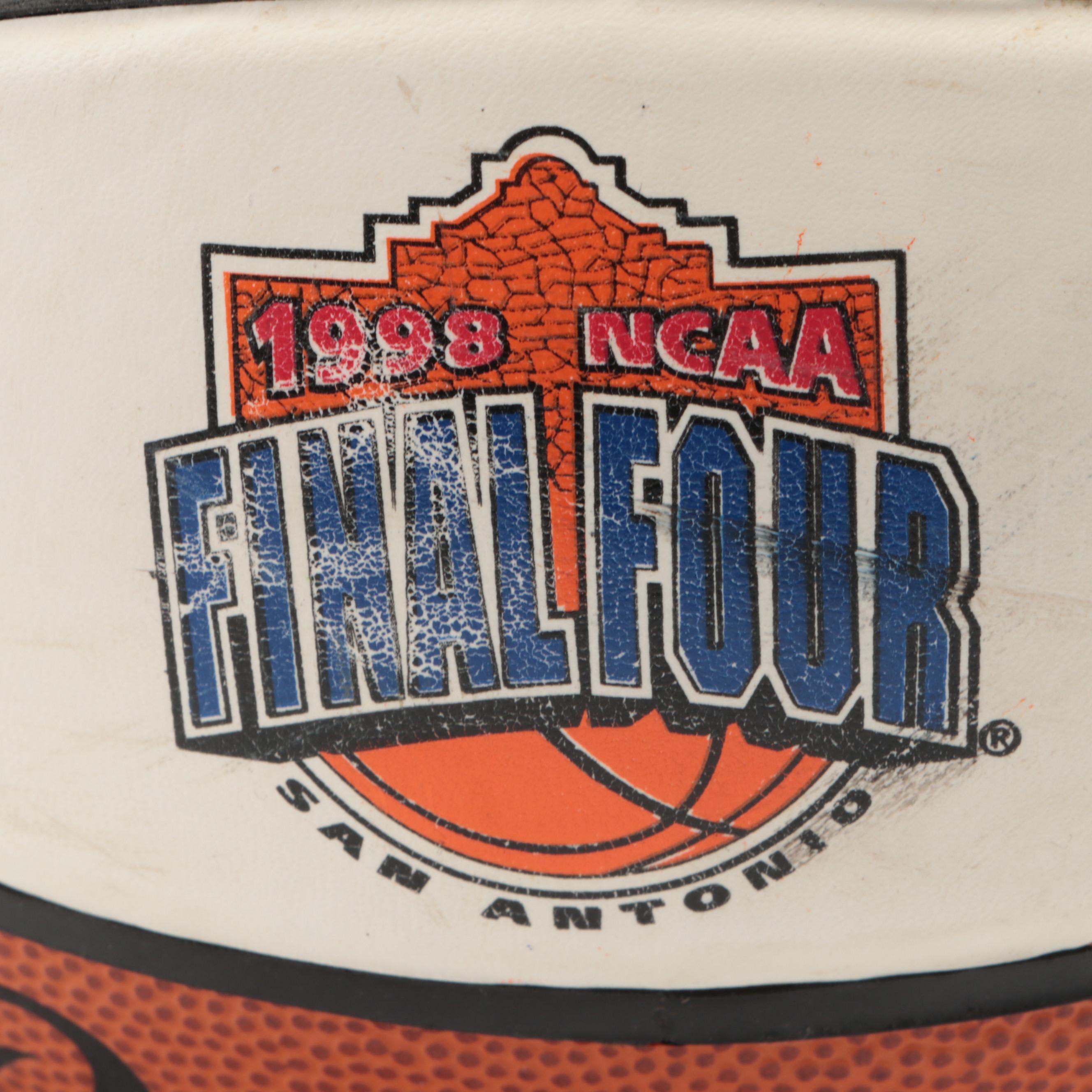 Jerry West Signed 1998 Final Four Mini Rawlings Basketball