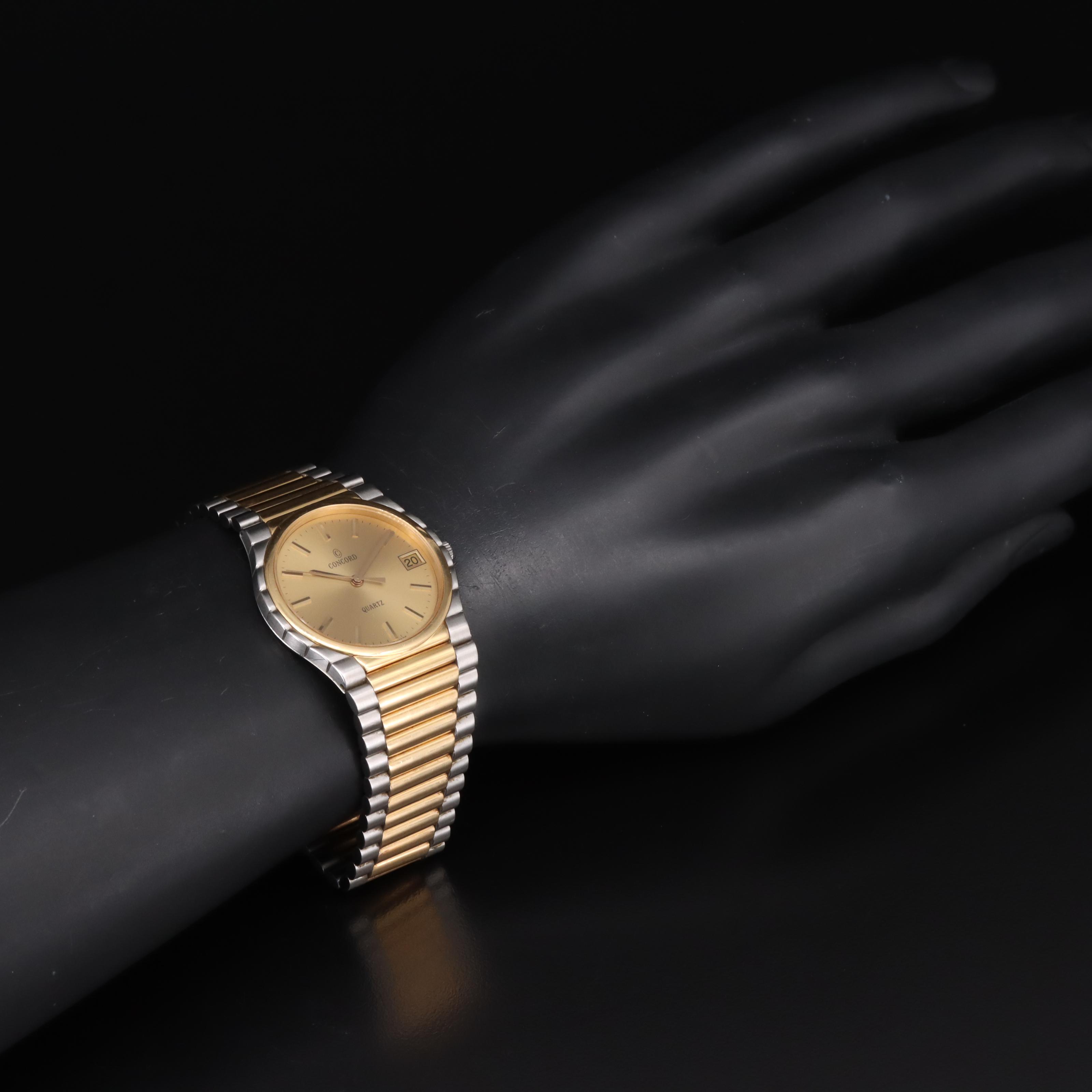 18K and Stainless Steel Concord Quartz Mariner with Date Watch