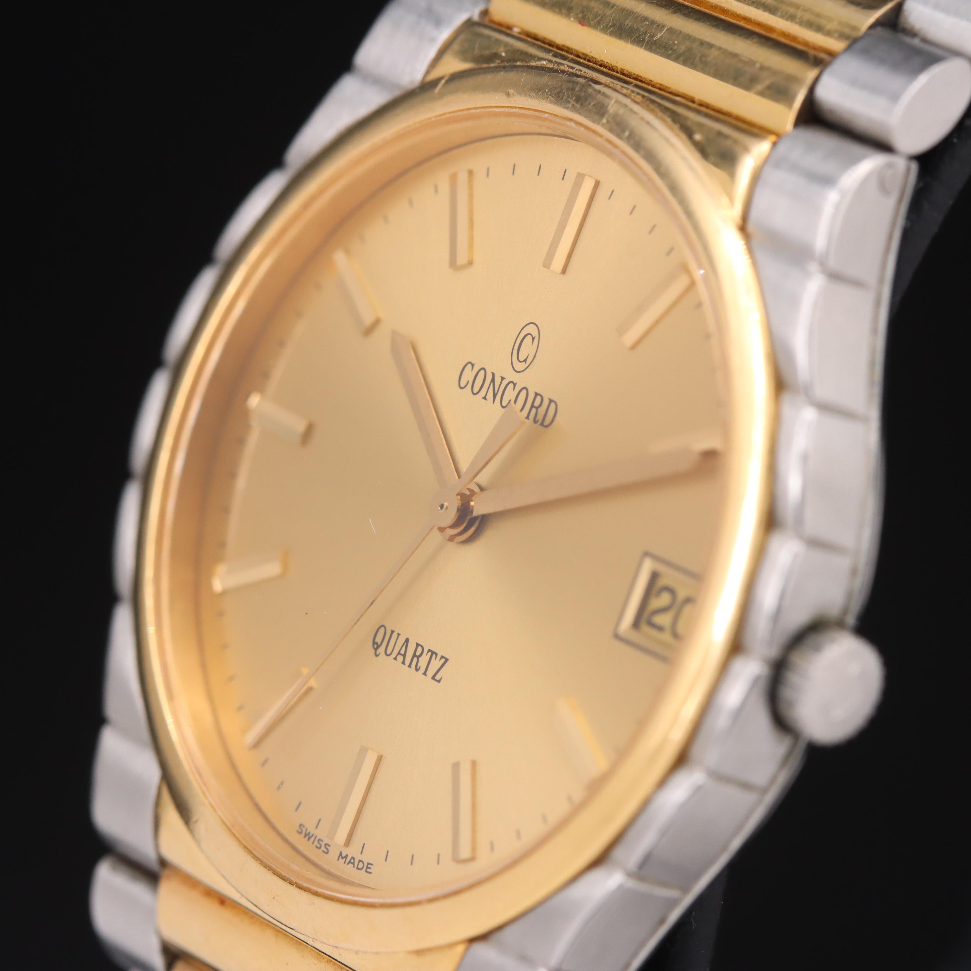 18K and Stainless Steel Concord Quartz Mariner with Date Watch