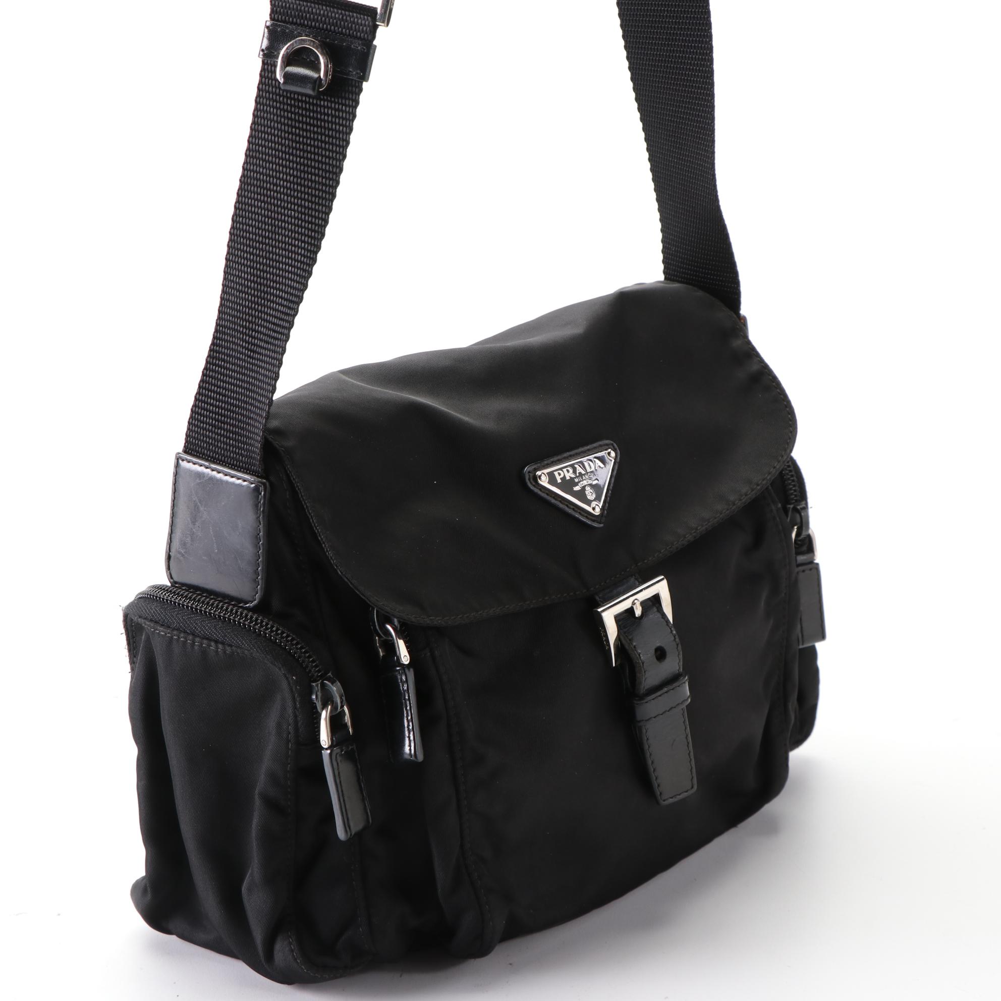 Prada Crossbody Bag in Black Tessuto Nylon