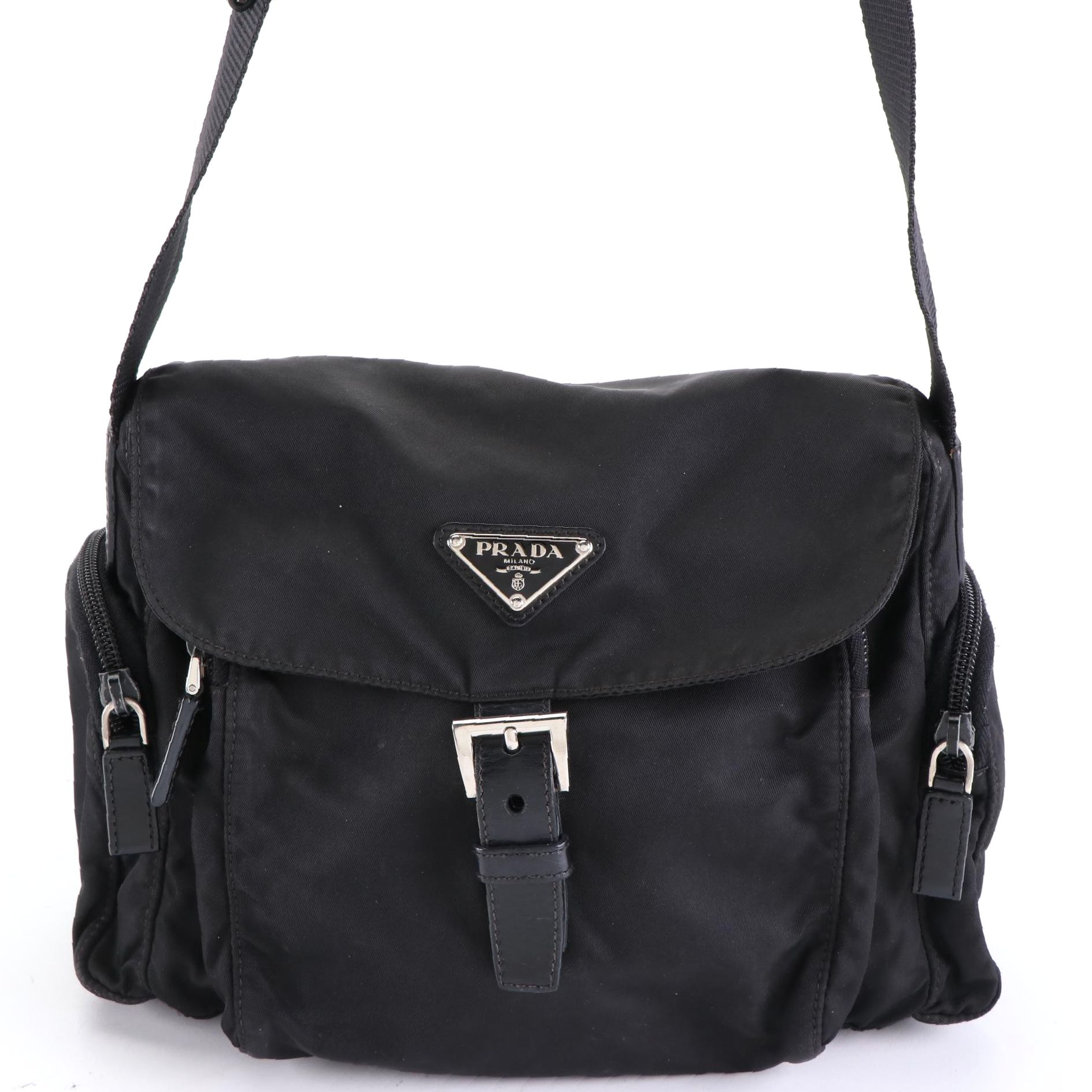 Prada Crossbody Bag in Black Tessuto Nylon