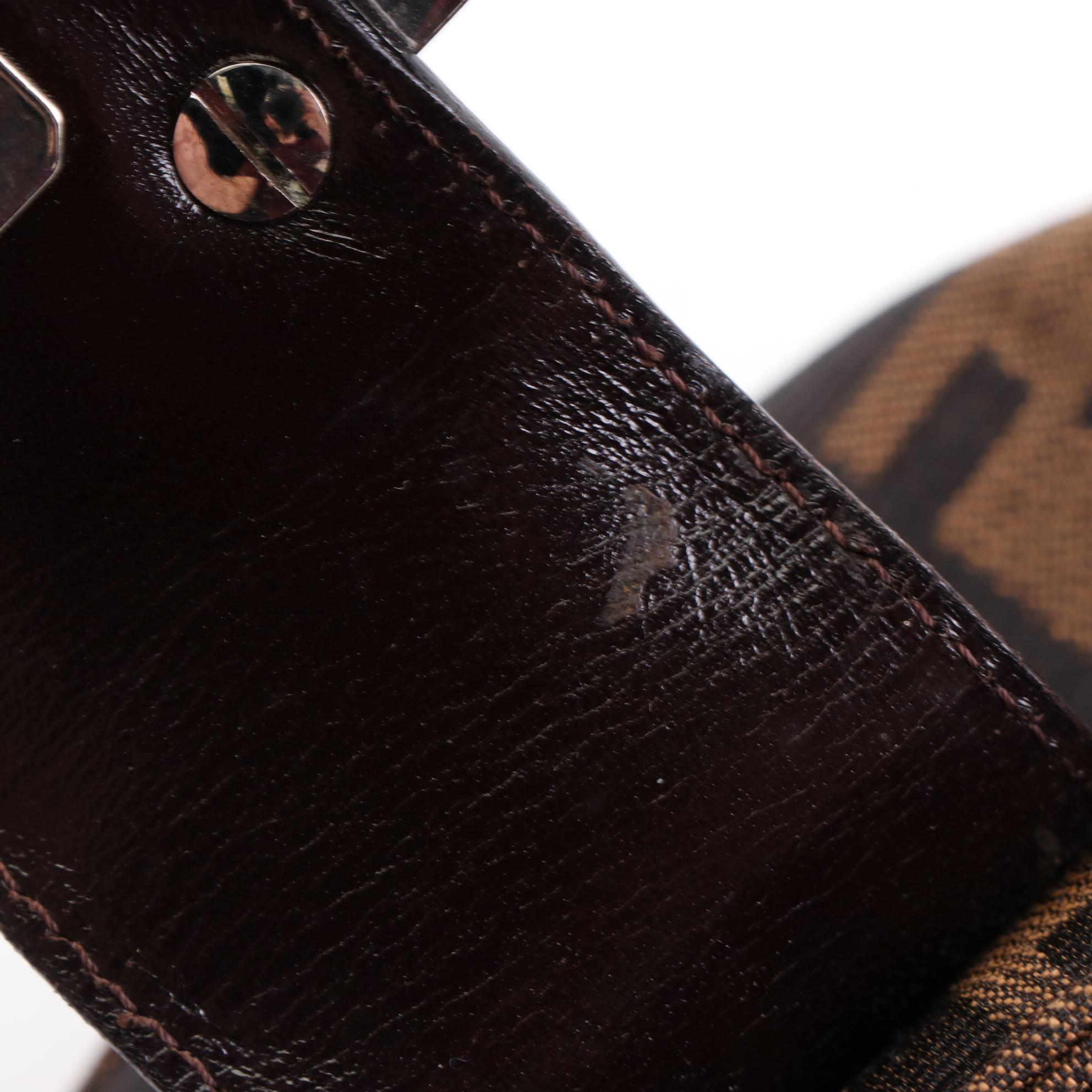 Fendi Mini Croissant Bag in Zucca Canvas and Leather