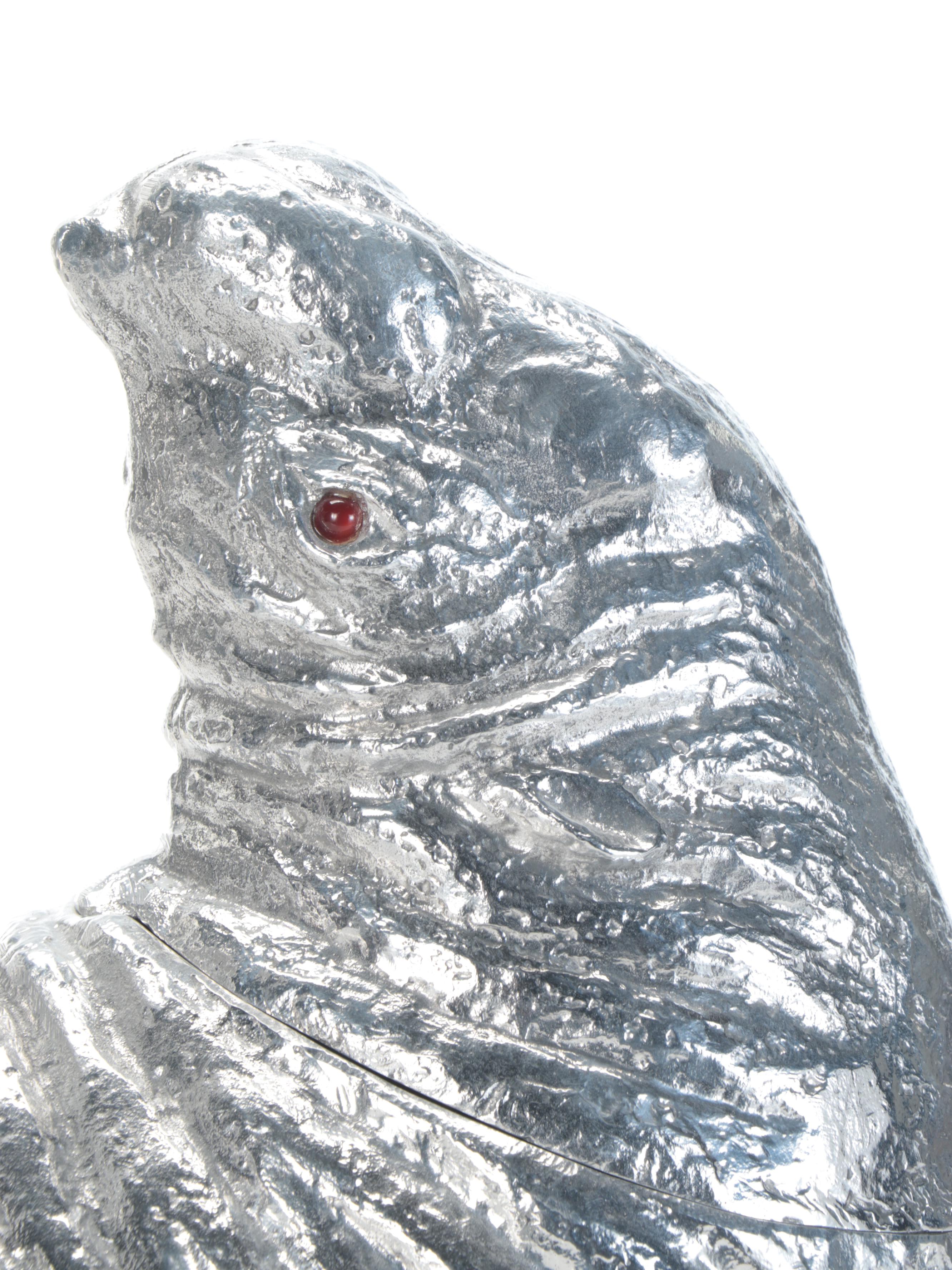 Arthur Court Cast Aluminum Sea Lion Ice Bucket, 2001