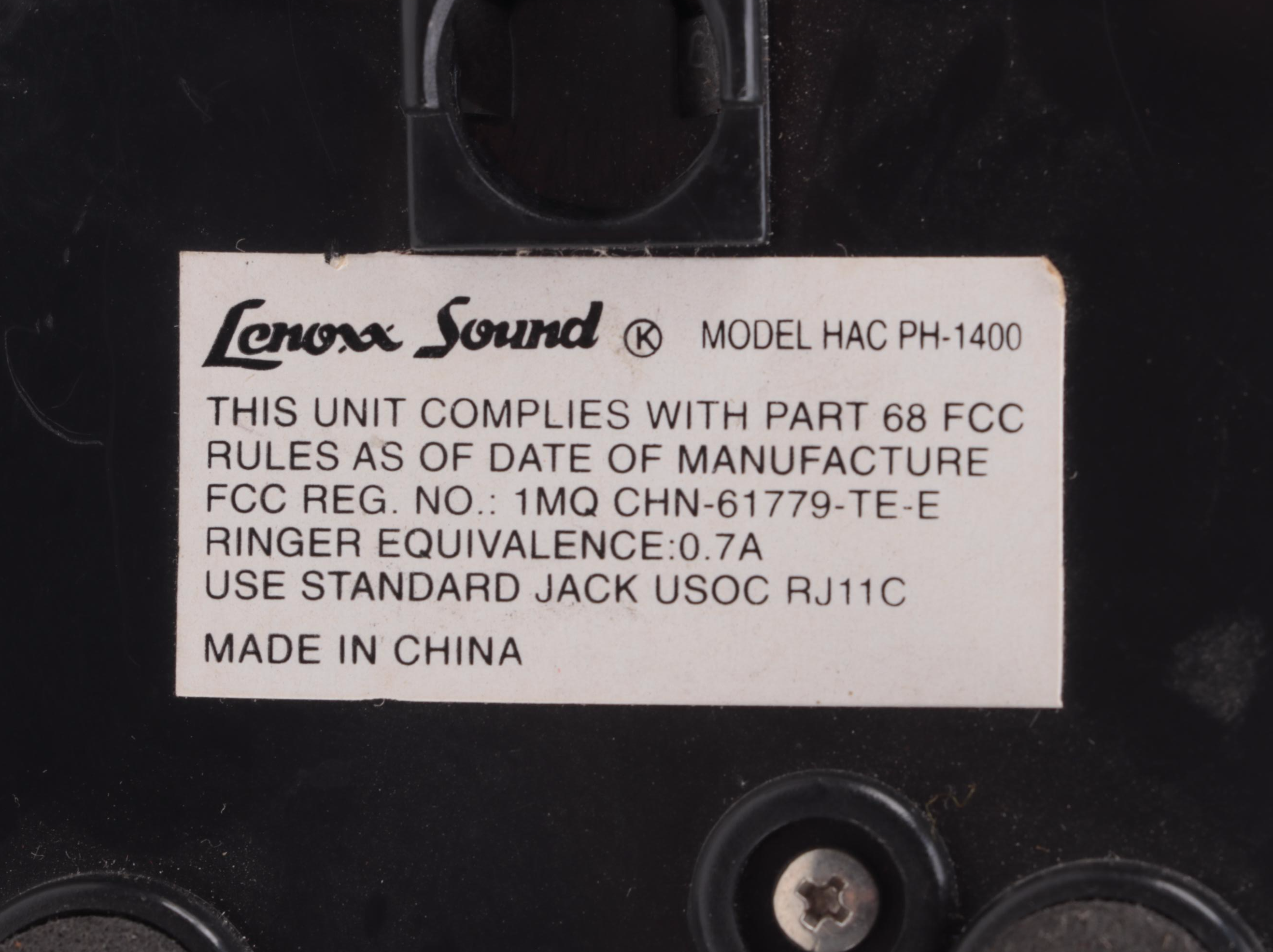 American Telecommunications and Lenoxx Push Button Telephones, Late 20th Century