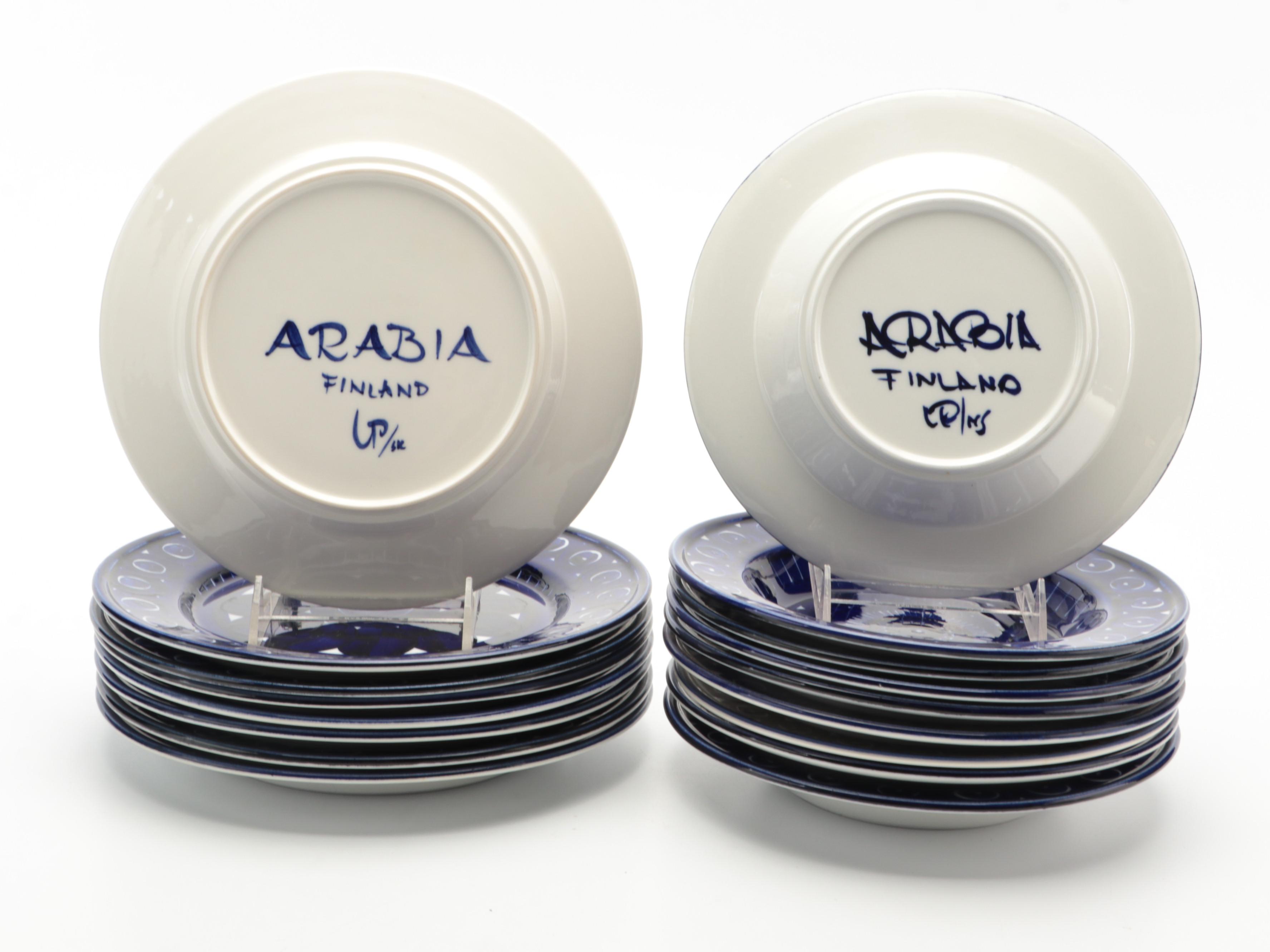 Arabia "Valencia" Finnish Ceramic Dinnerware and Tableware, 1985–2002