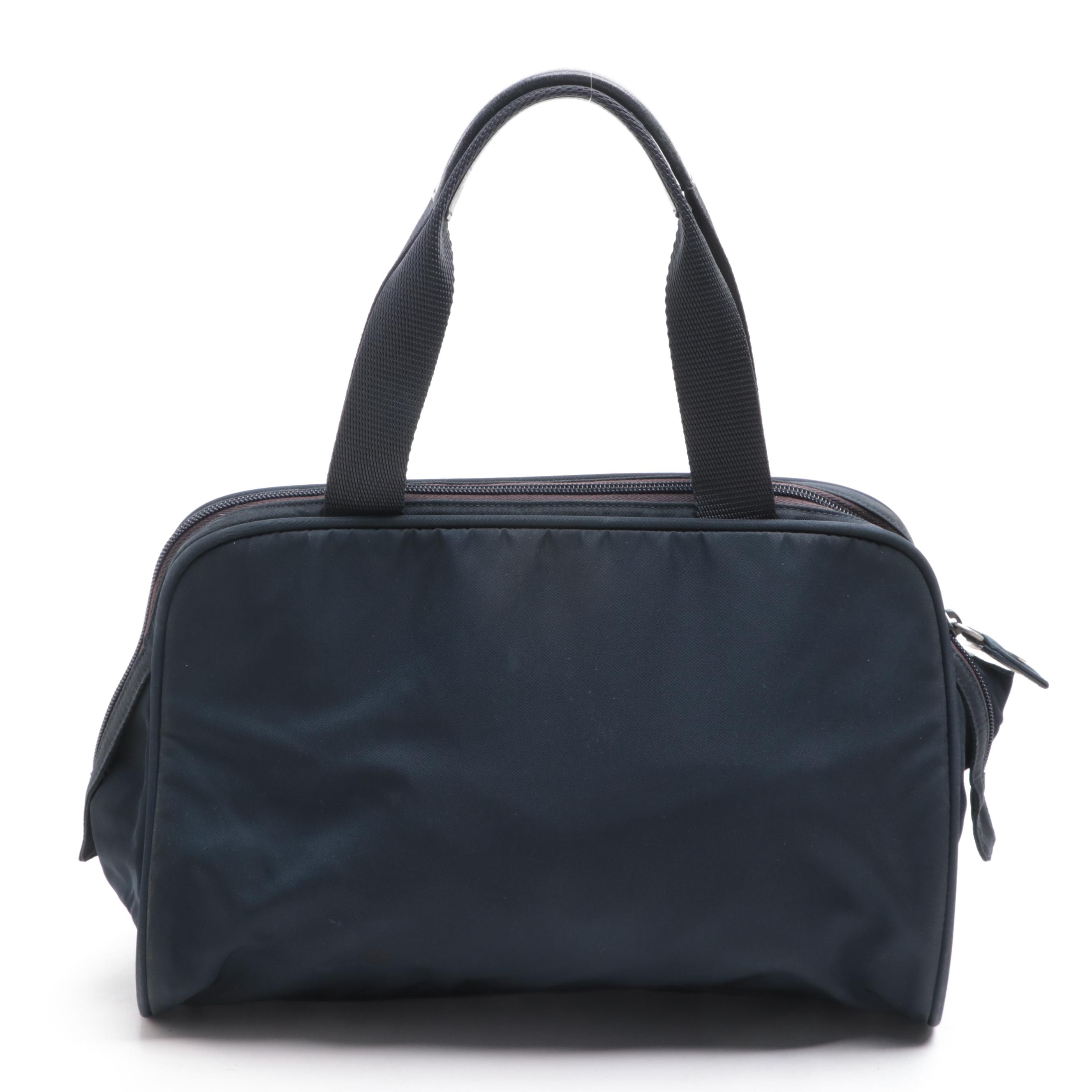 Prada Handbag in Navy Blue Tessuto Nylon