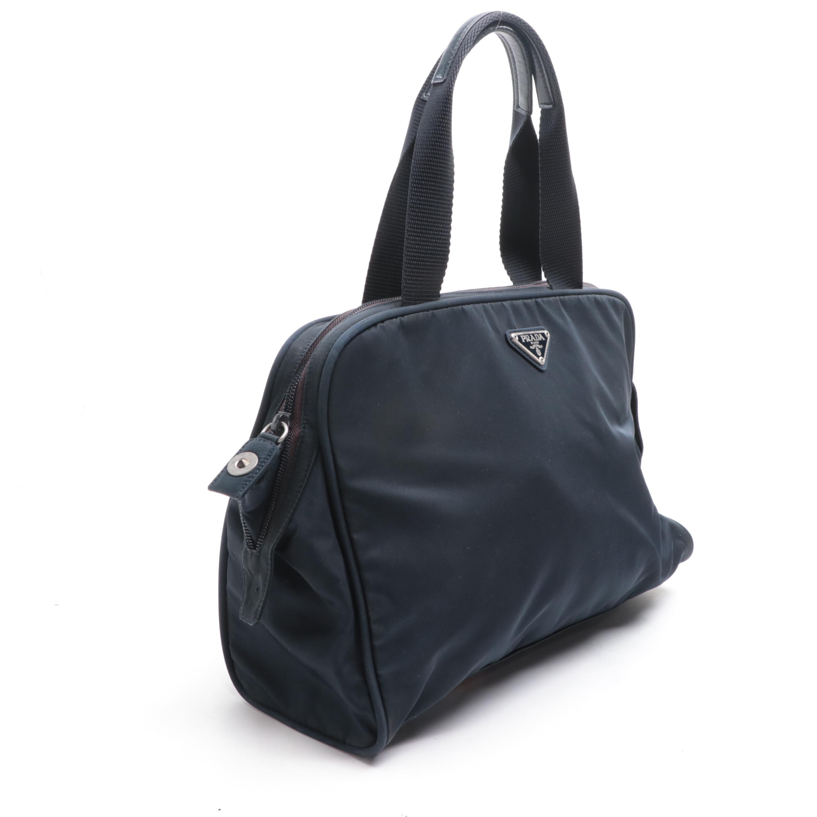 Prada Handbag in Navy Blue Tessuto Nylon