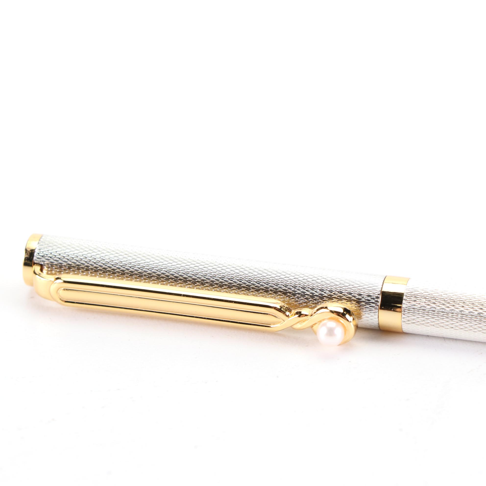 Mikimoto International Ballpoint Pen with Pearl Embellishment