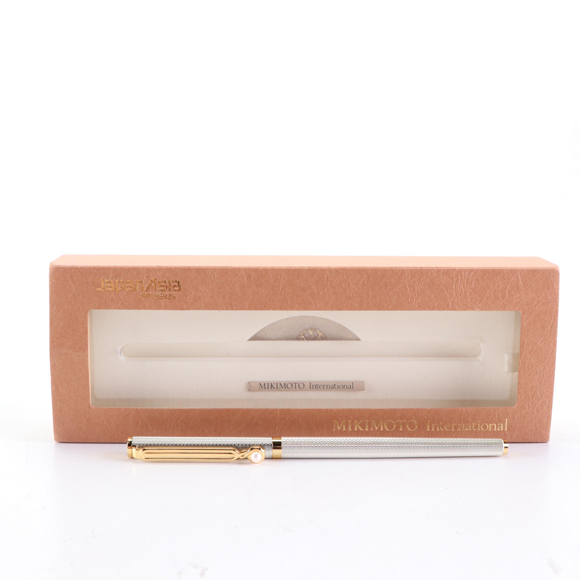 Mikimoto International Ballpoint Pen with Pearl Embellishment