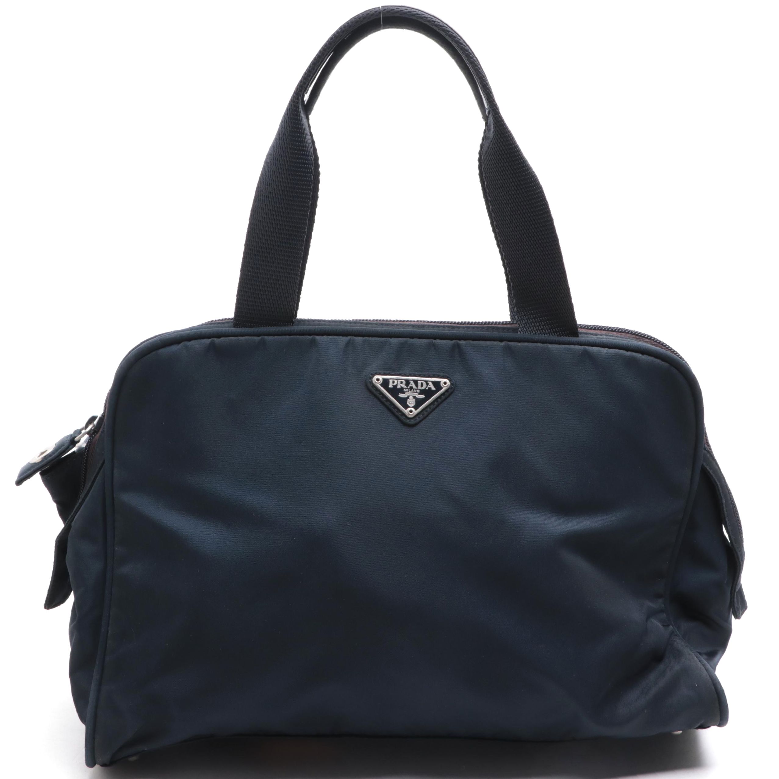 Prada Handbag in Navy Blue Tessuto Nylon