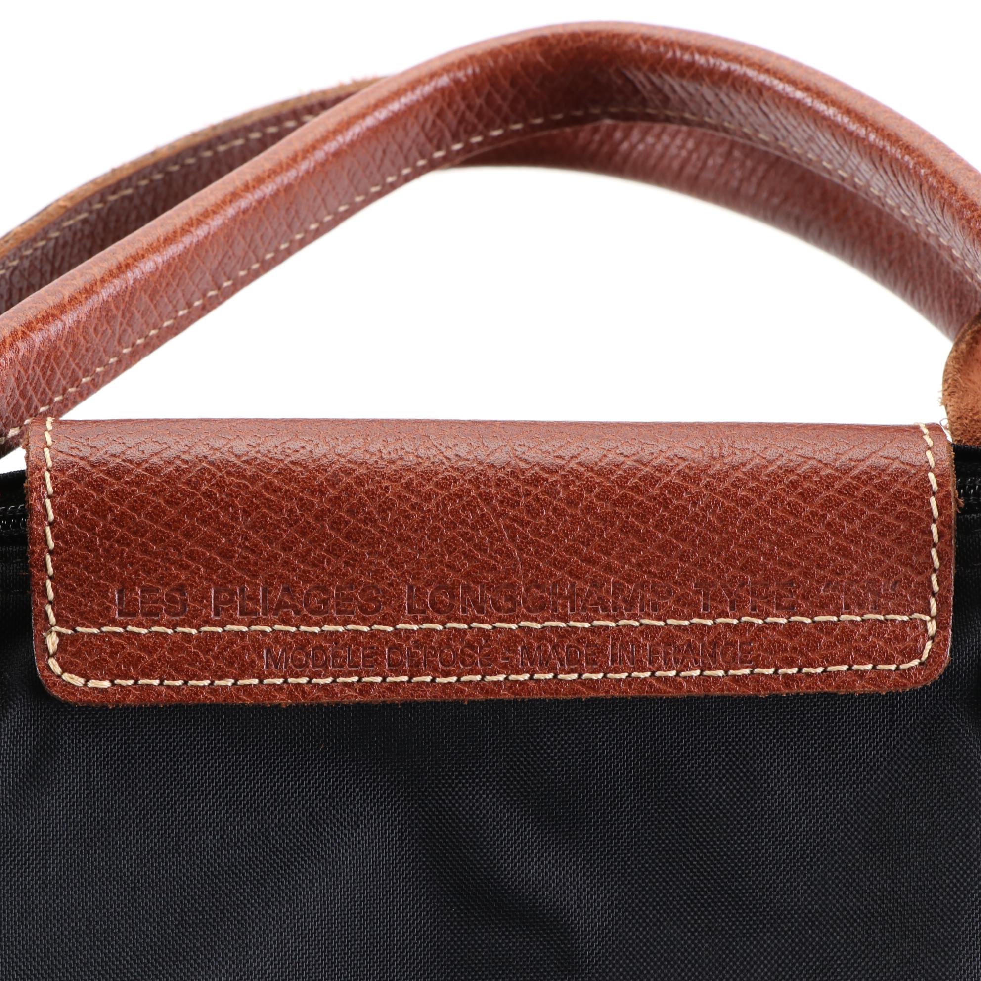 Longchamp Le Pliage Foldable Tote in Nylon and Leather