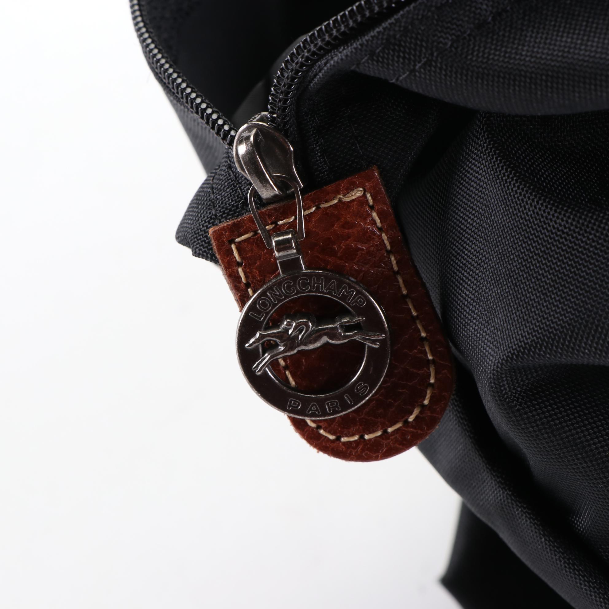 Longchamp Le Pliage Foldable Tote in Nylon and Leather