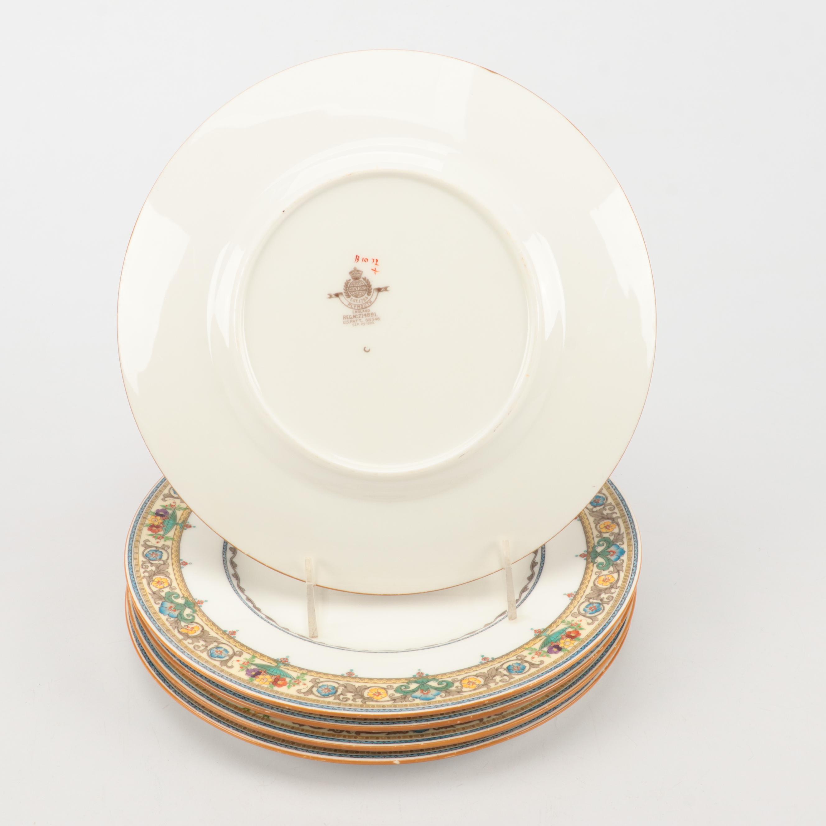 Minton "Plymouth" Ceramic Dinner Plates, Early to Mid-20th Century
