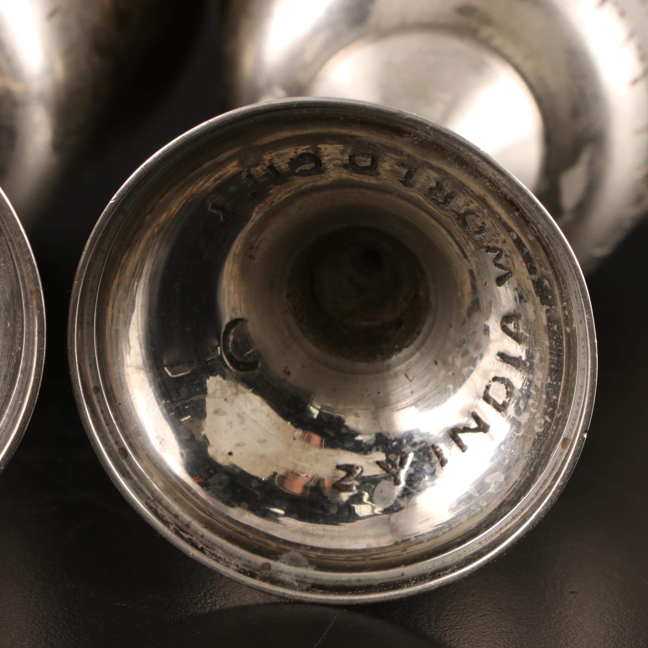 Pewter Goblets With Pewter and Vagabond House Antler Candlesticks