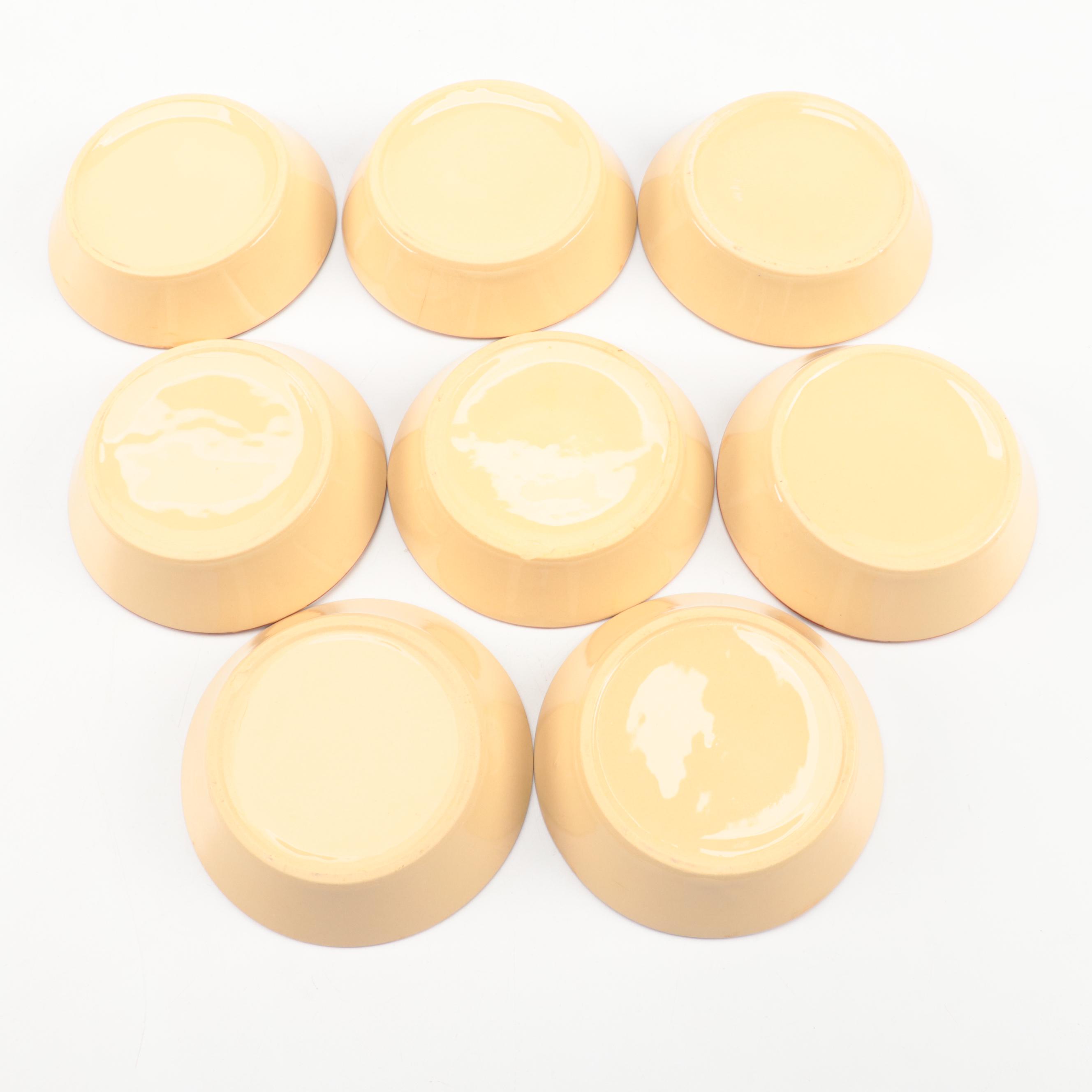 Victoria Littlejohn Folk Art Style Ceramic Pig Wall Hangings with Other Bowls