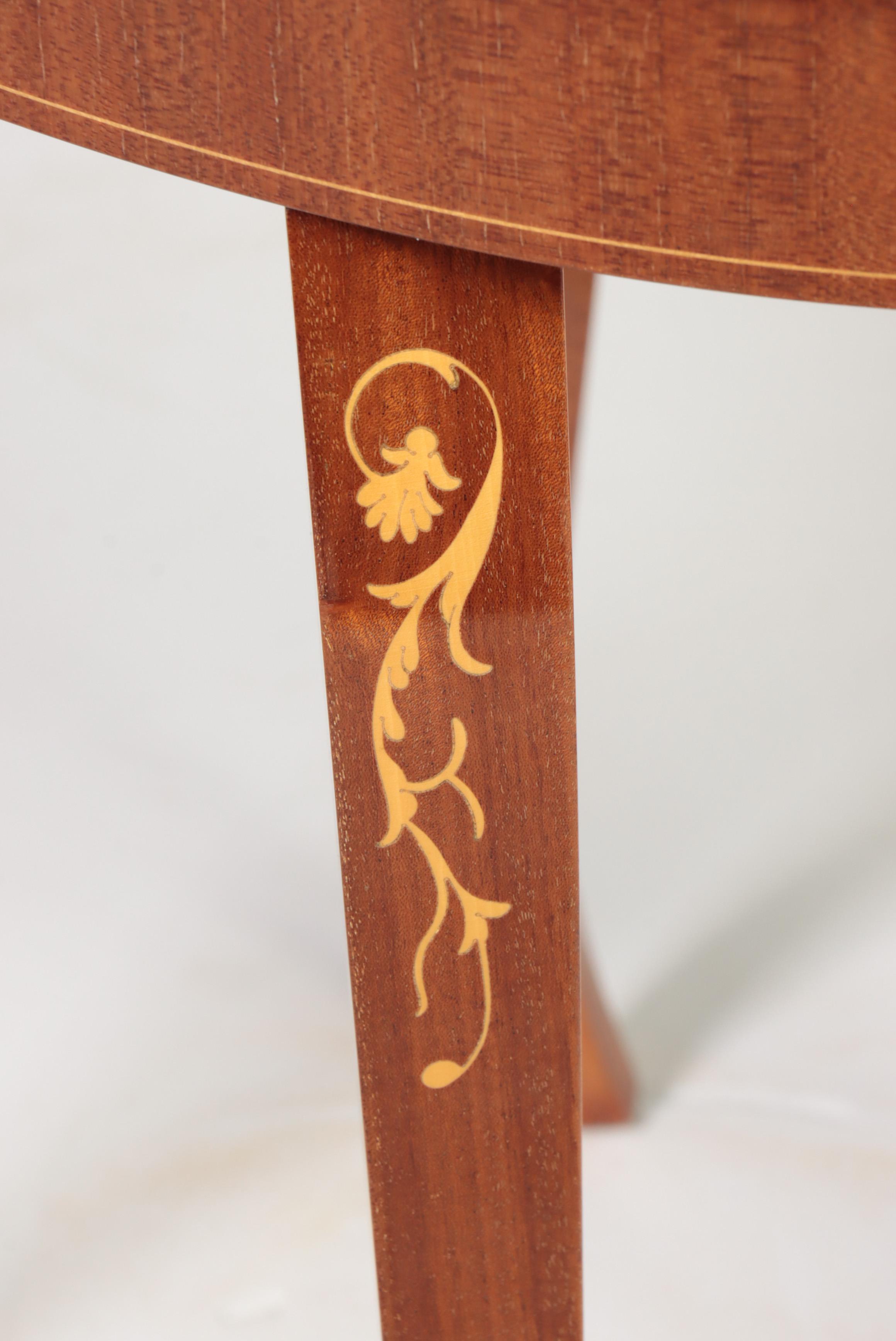 Italian Sorrento Marquetry Side Table with Musical Movement, Late 20th Century