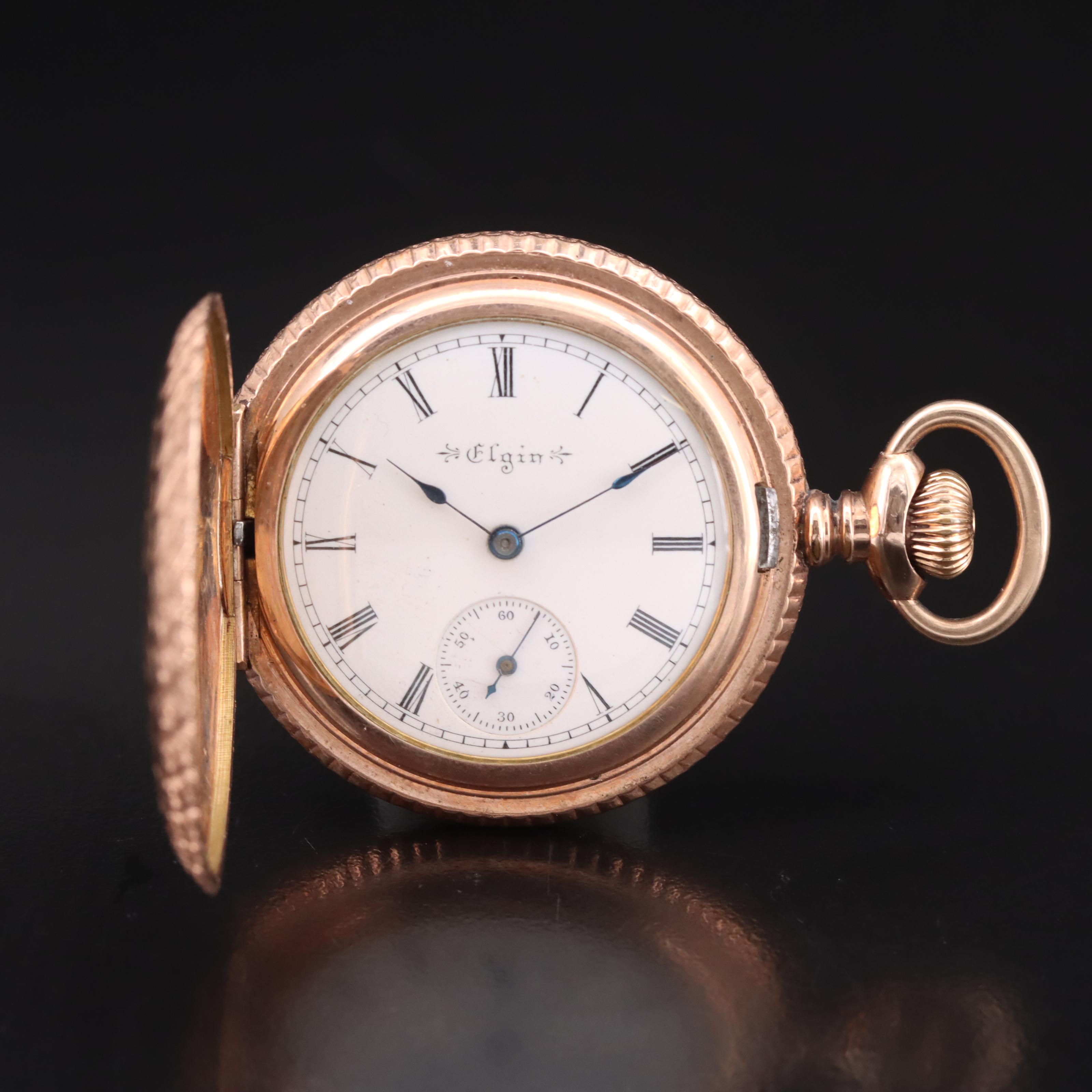 1898 Elgin Hunter Case Pocket Watch