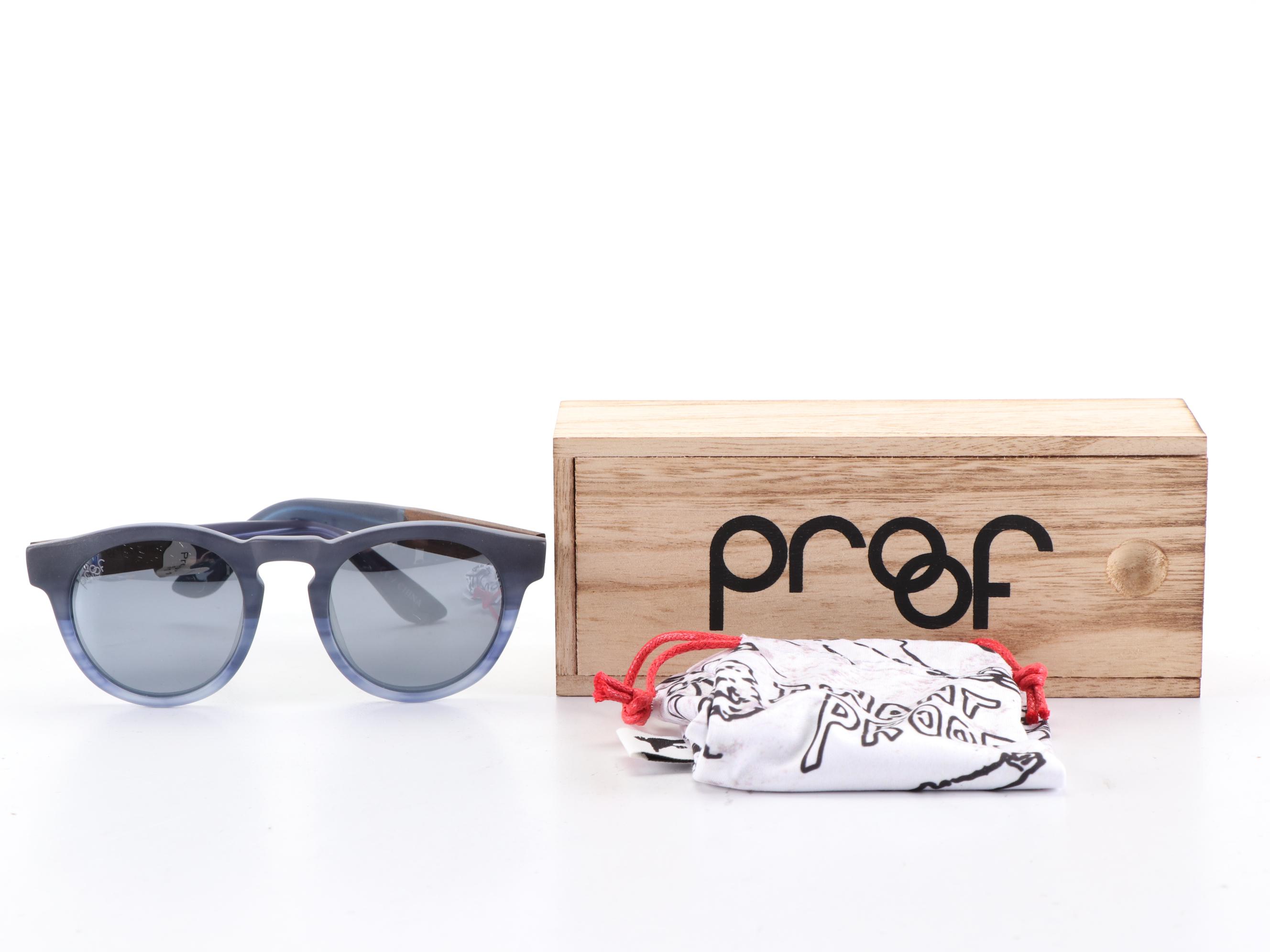 Proof Sunglasses and Eyeglass Frames with Wood Cases