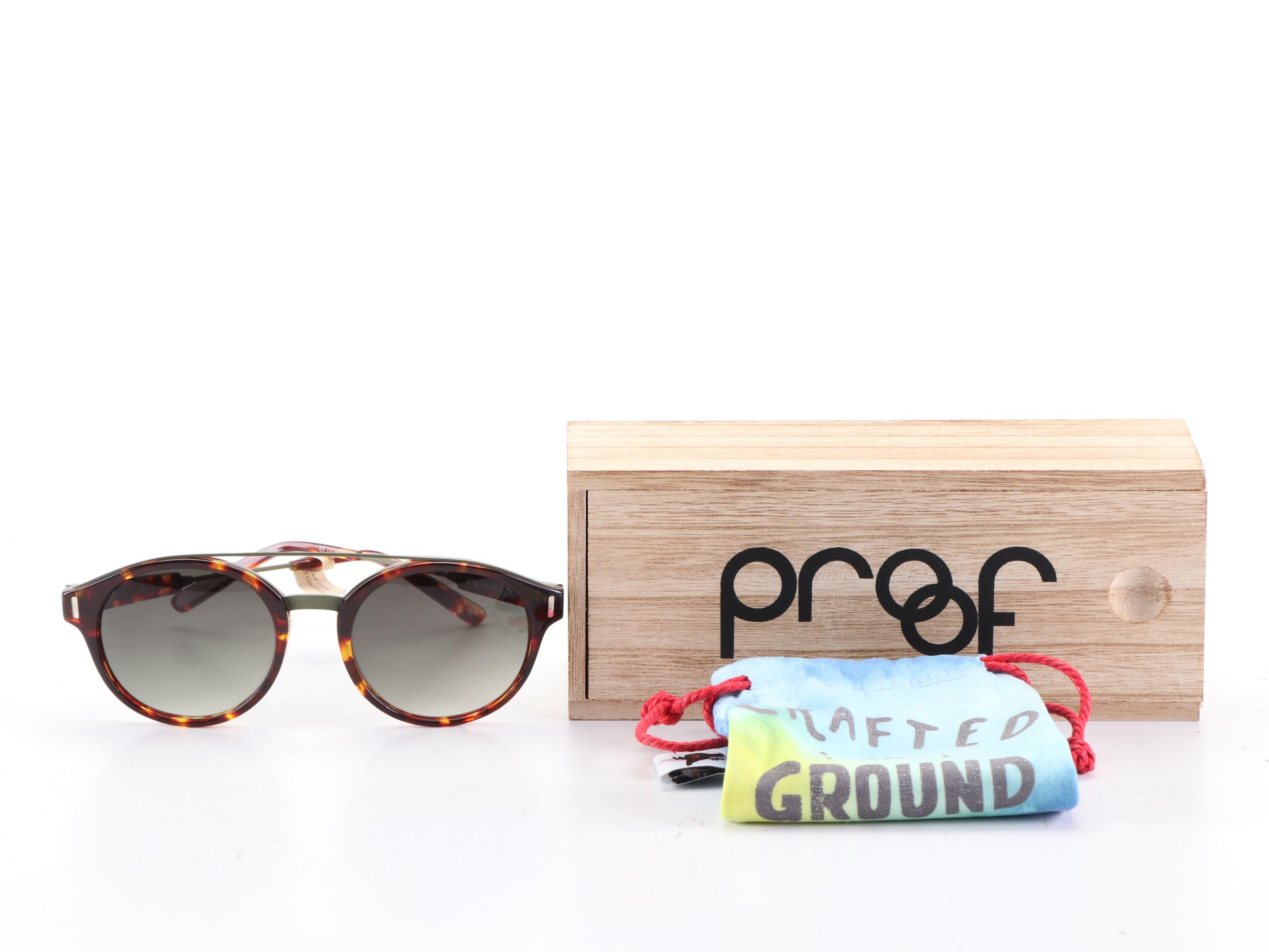 Proof Sunglasses and Eyeglass Frames with Wood Cases