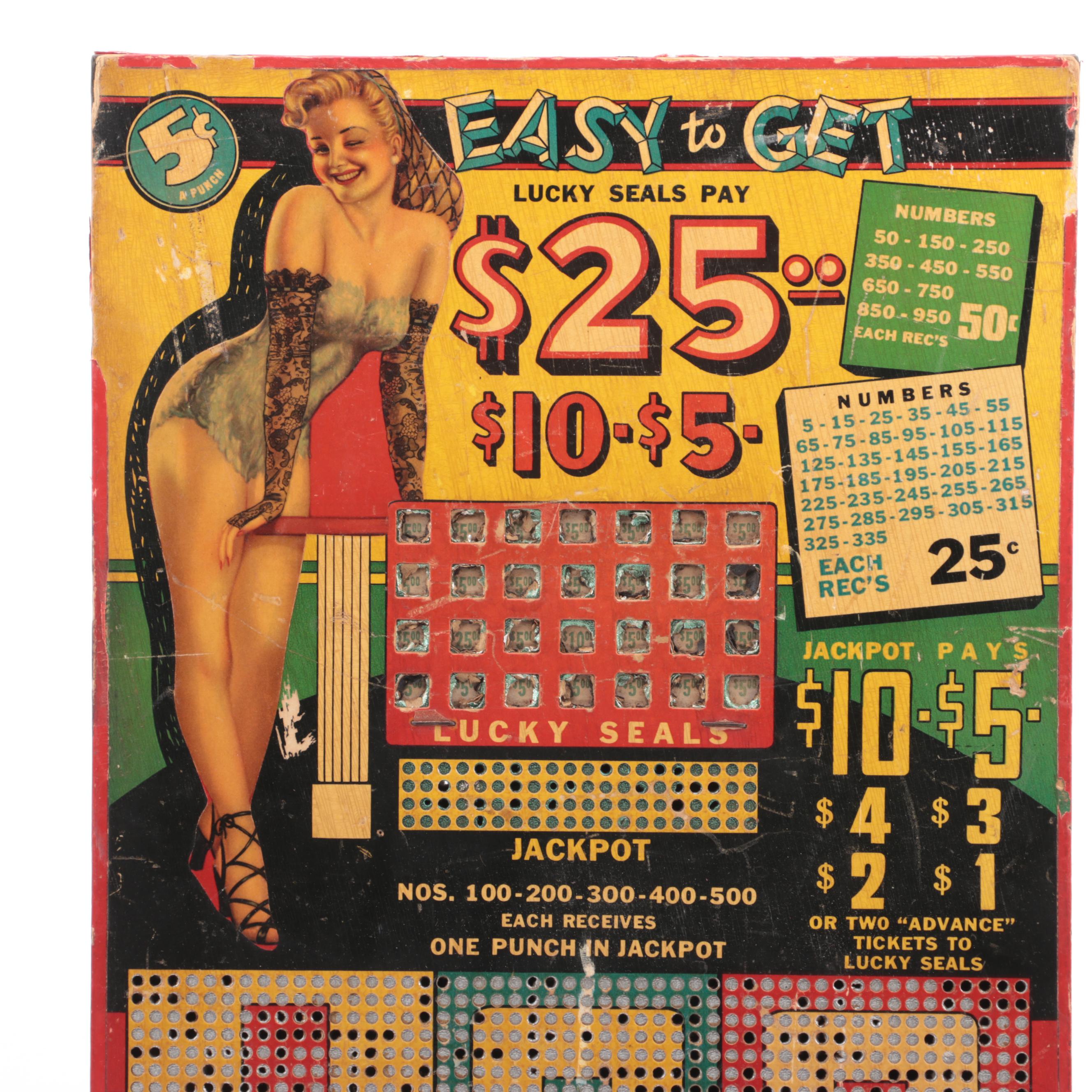 Bee Jay and Pep and Beauty Punch Boards, Mid-20th Century