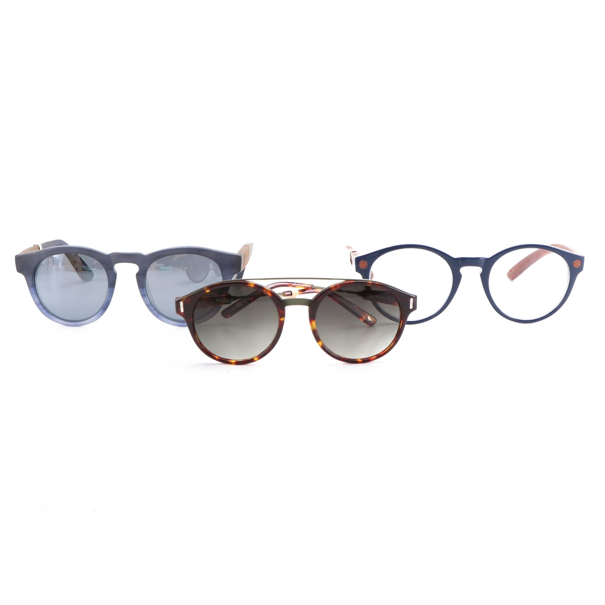 Proof Sunglasses and Eyeglass Frames with Wood Cases