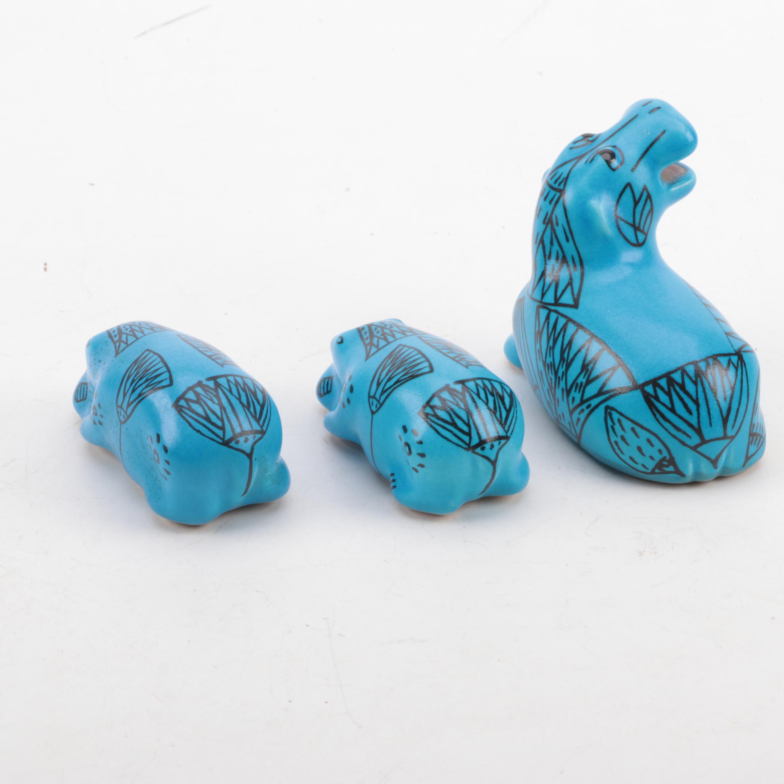 Metropolitan Museum of Art "William" Hippopotamus Figurines