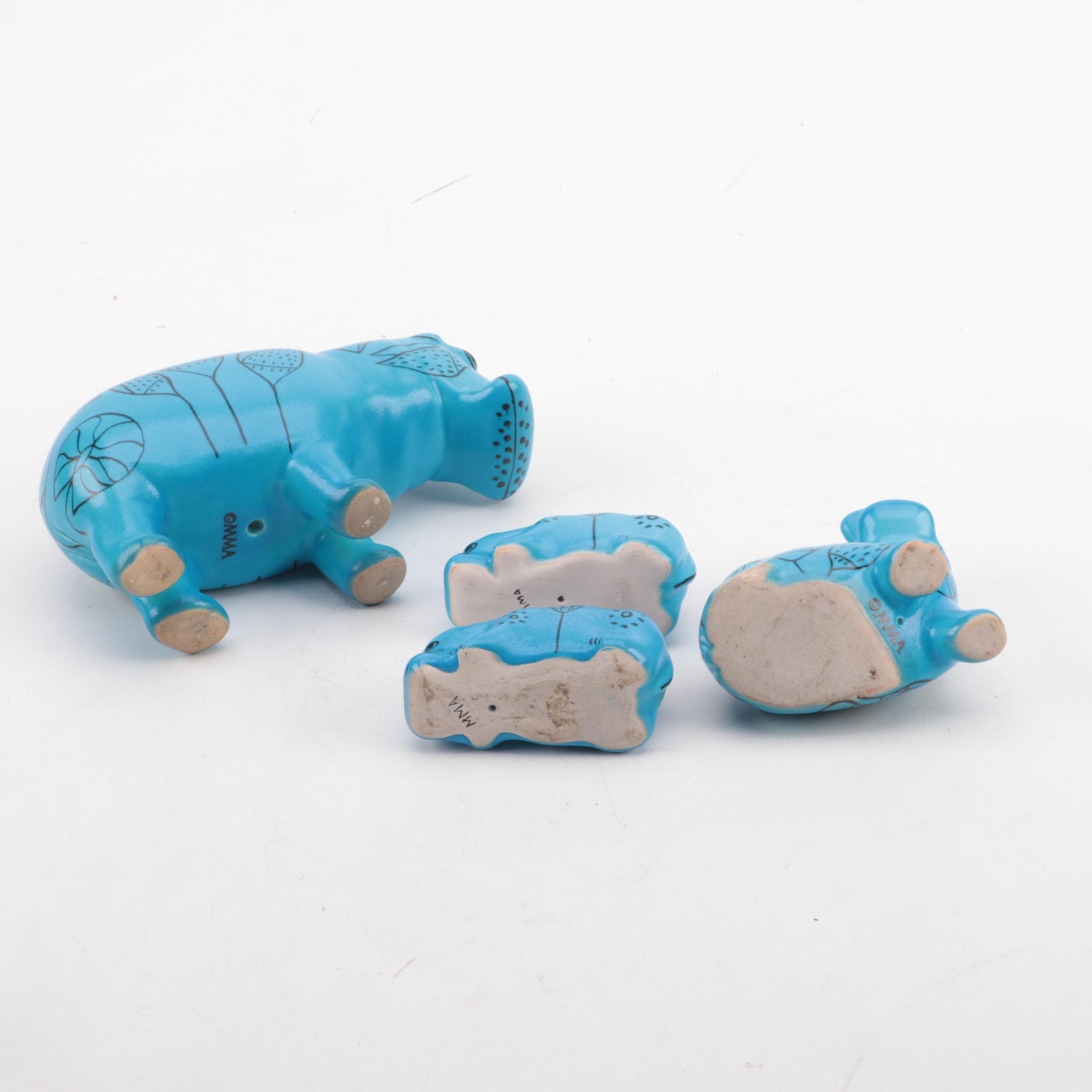 Metropolitan Museum of Art "William" Hippopotamus Figurines