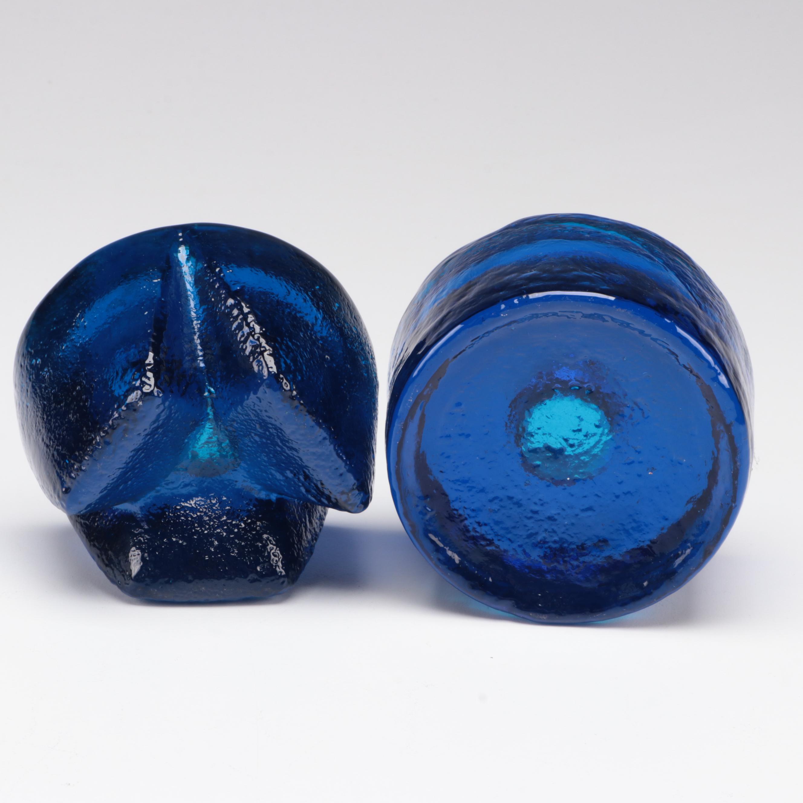 Hurricane Shades with Other Cobalt Blue Glass Candle Holders