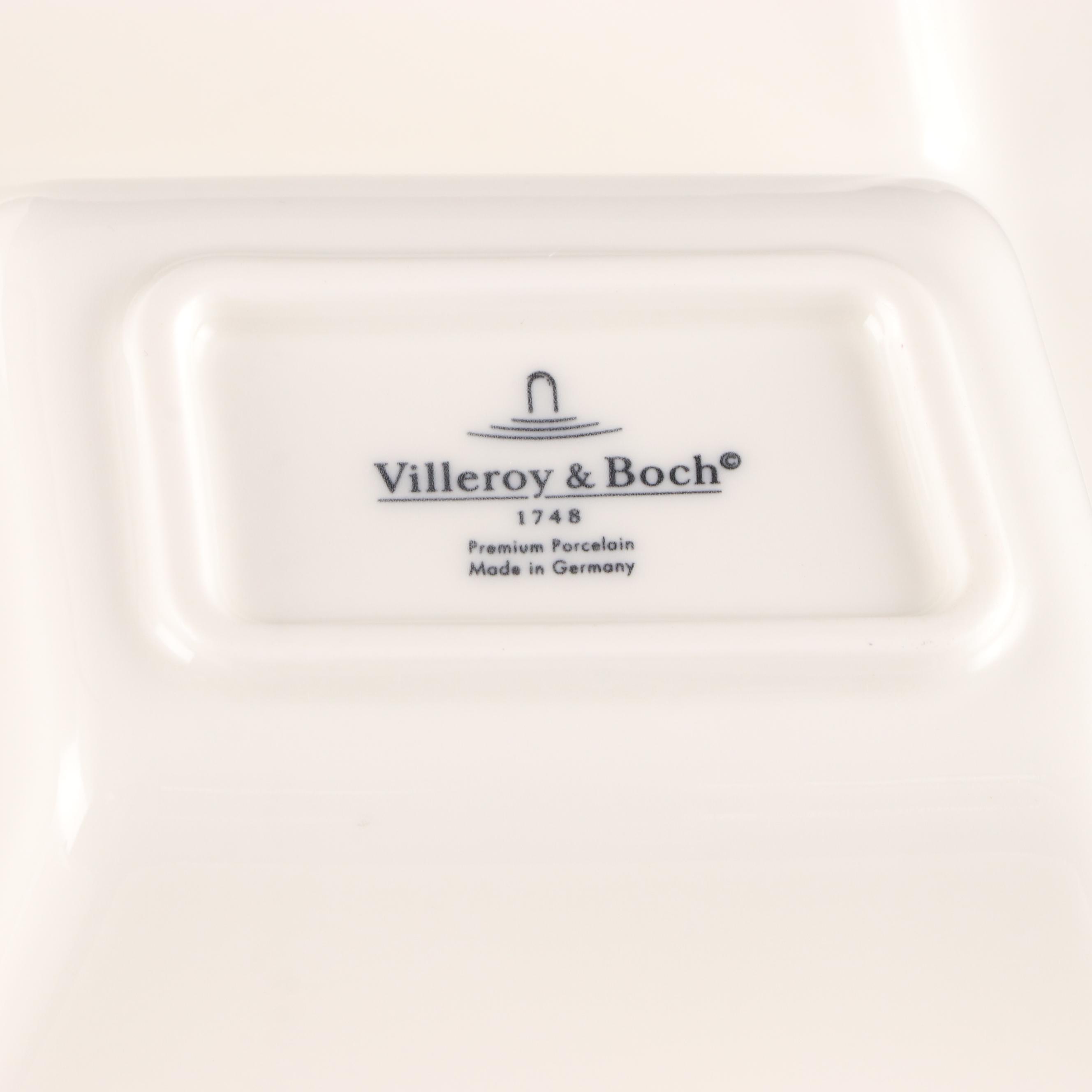 Villeroy & Boch "NewWave" Ceramic Divided Serving Dish and Dinnerware