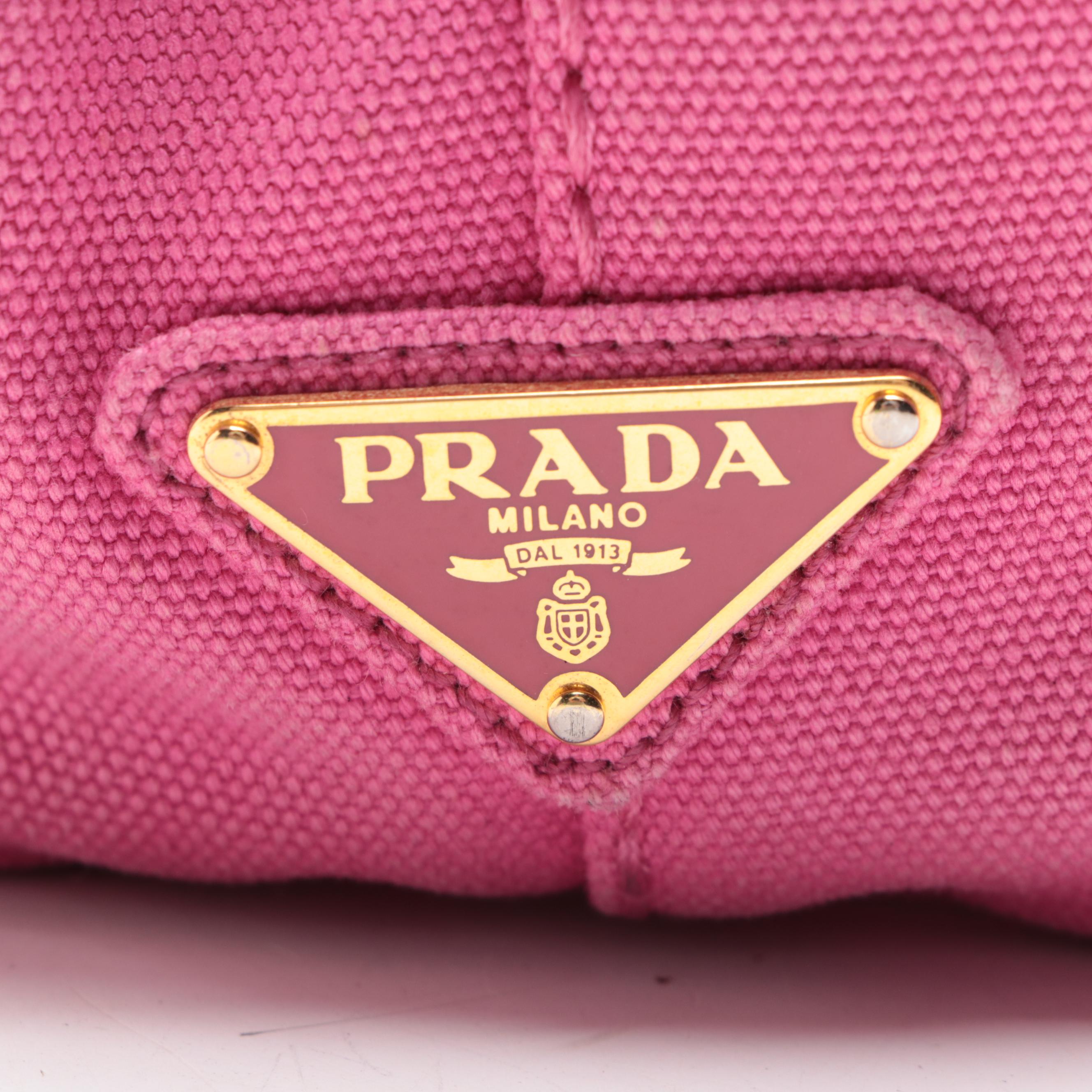 Prada Canapa Logo Tote Bag in Canvas