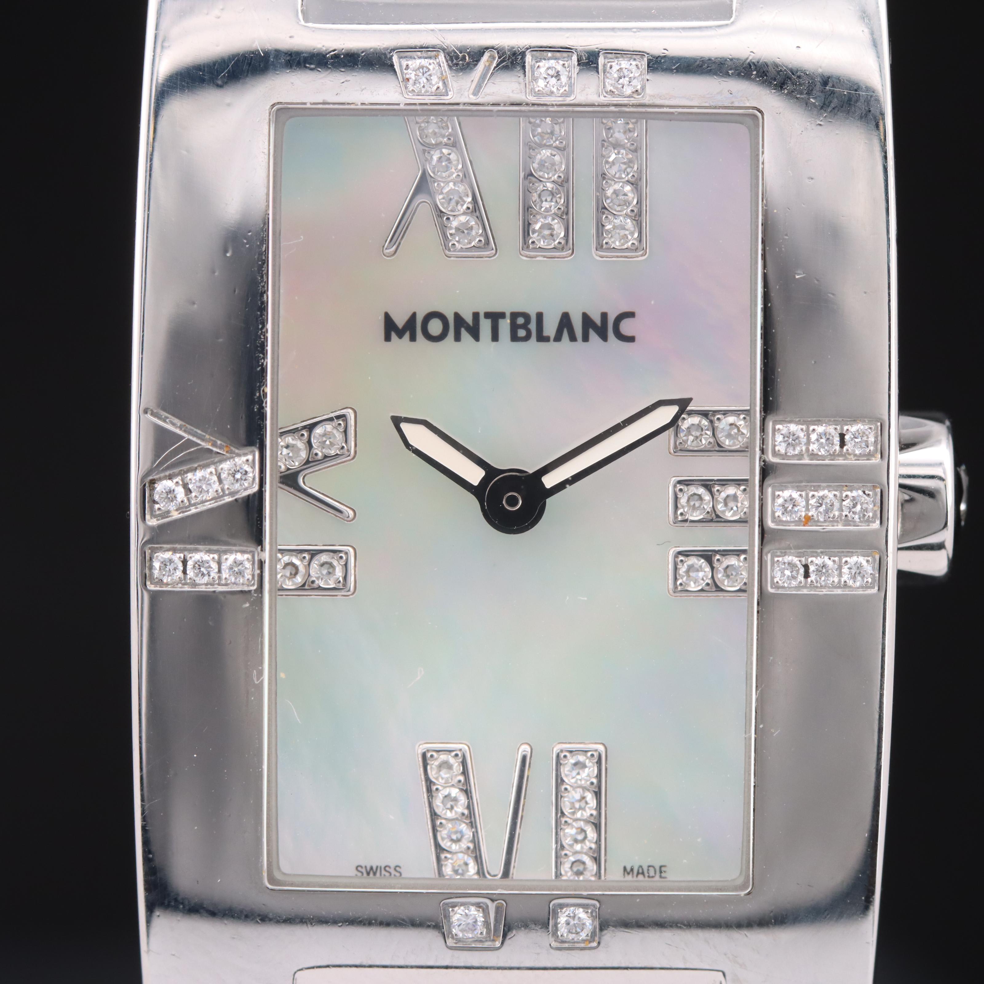 Montblanc Mother-of-Pearl Diamond Dial and Bezel Quartz Watch