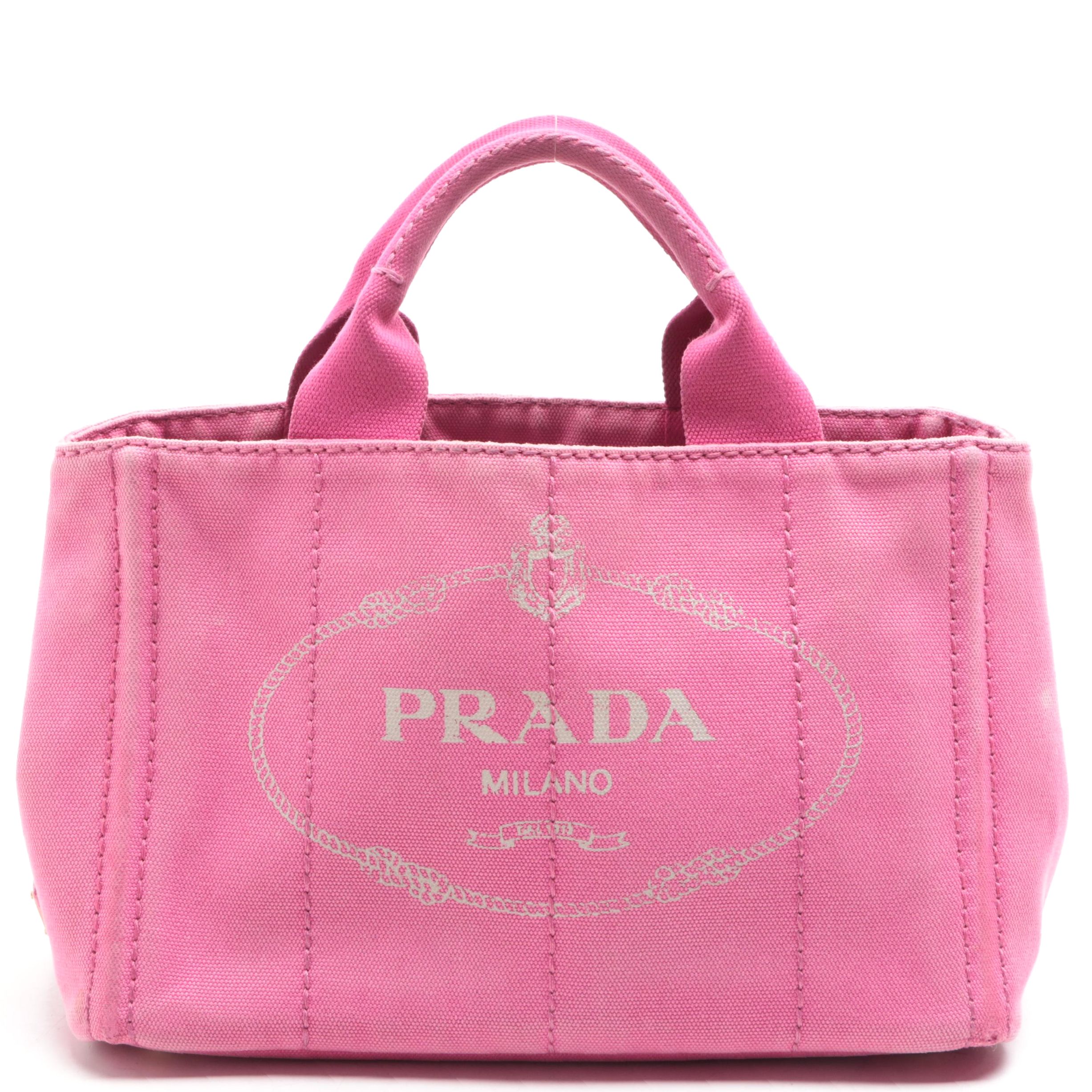 Prada Canapa Logo Tote Bag in Canvas