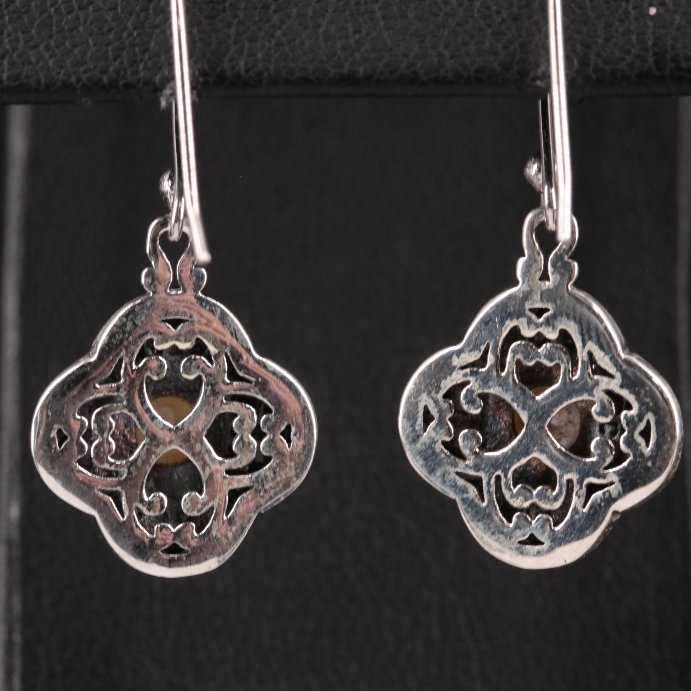 Sterling Pearl Earrings