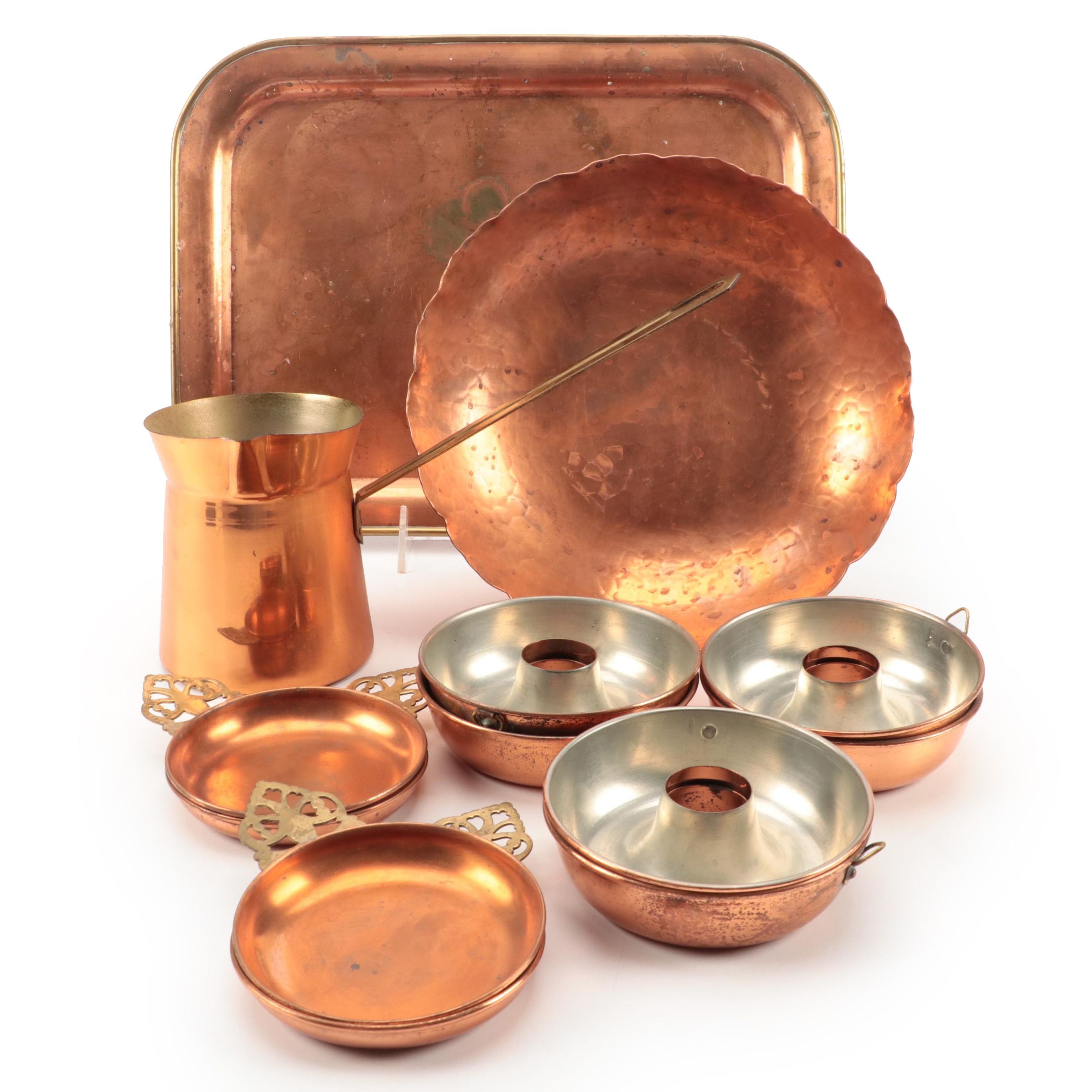 Korean Copper Turkish Coffee Pot with More Bakeware and Tableware