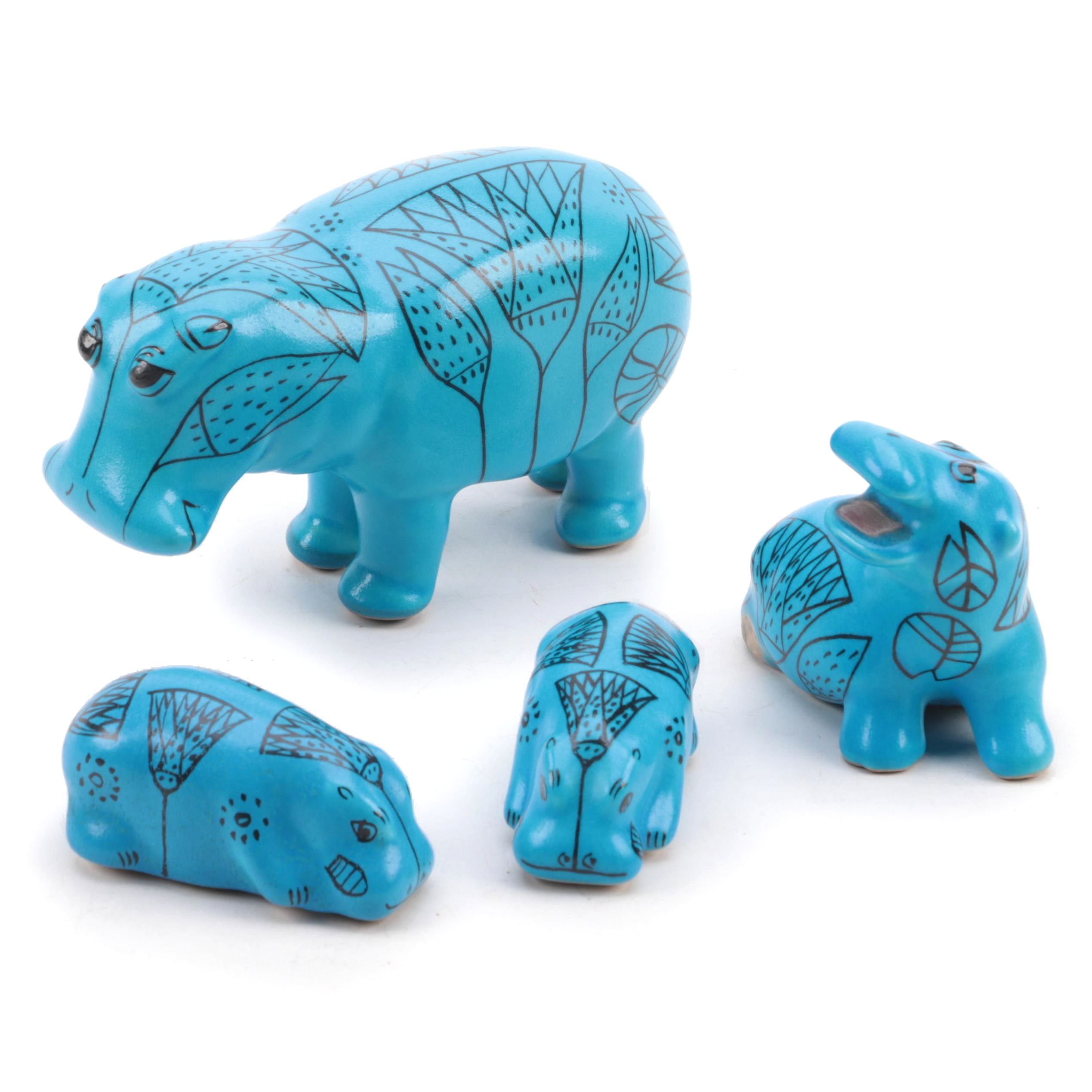 Metropolitan Museum of Art "William" Hippopotamus Figurines