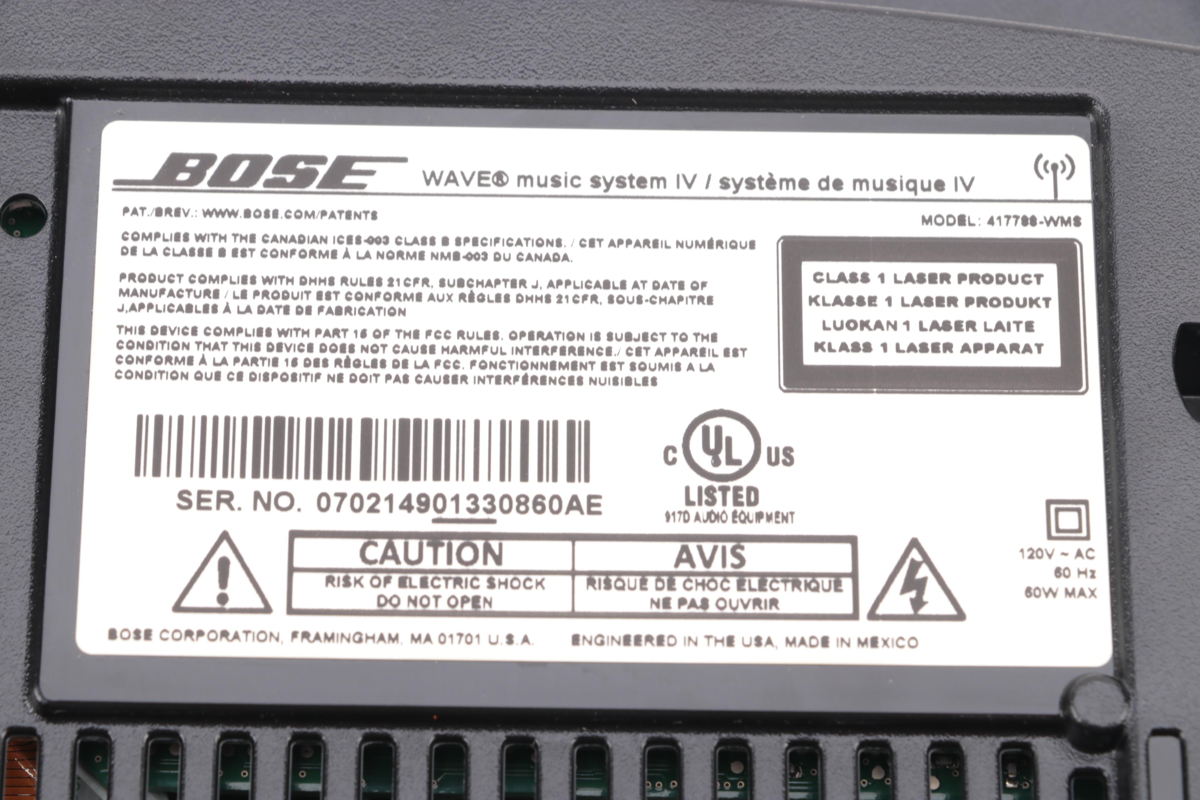 Bose Wave SoundTouch IV Pedestal Music System With Remote