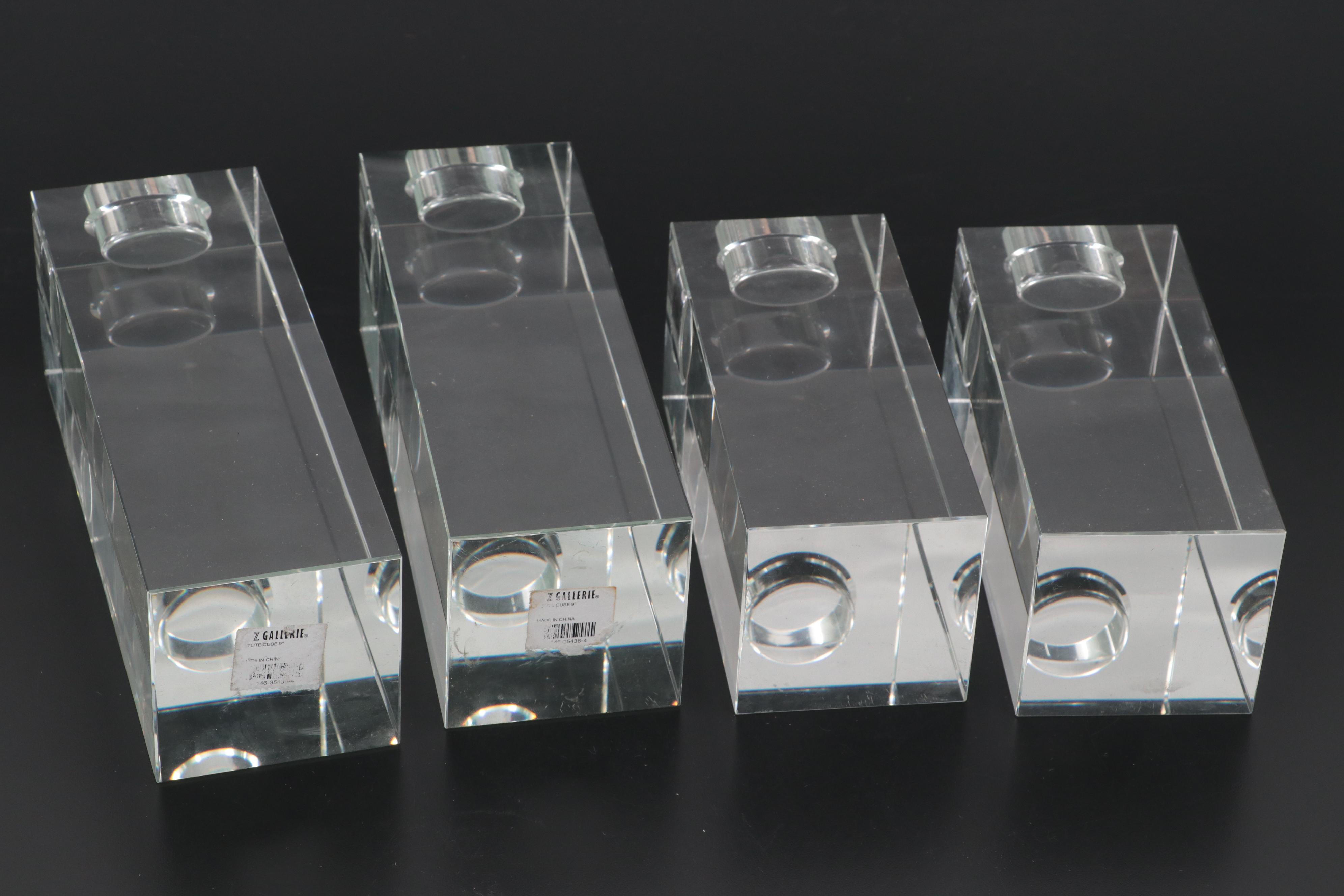 Z Gallerie Glass Cube Tealight Holders
