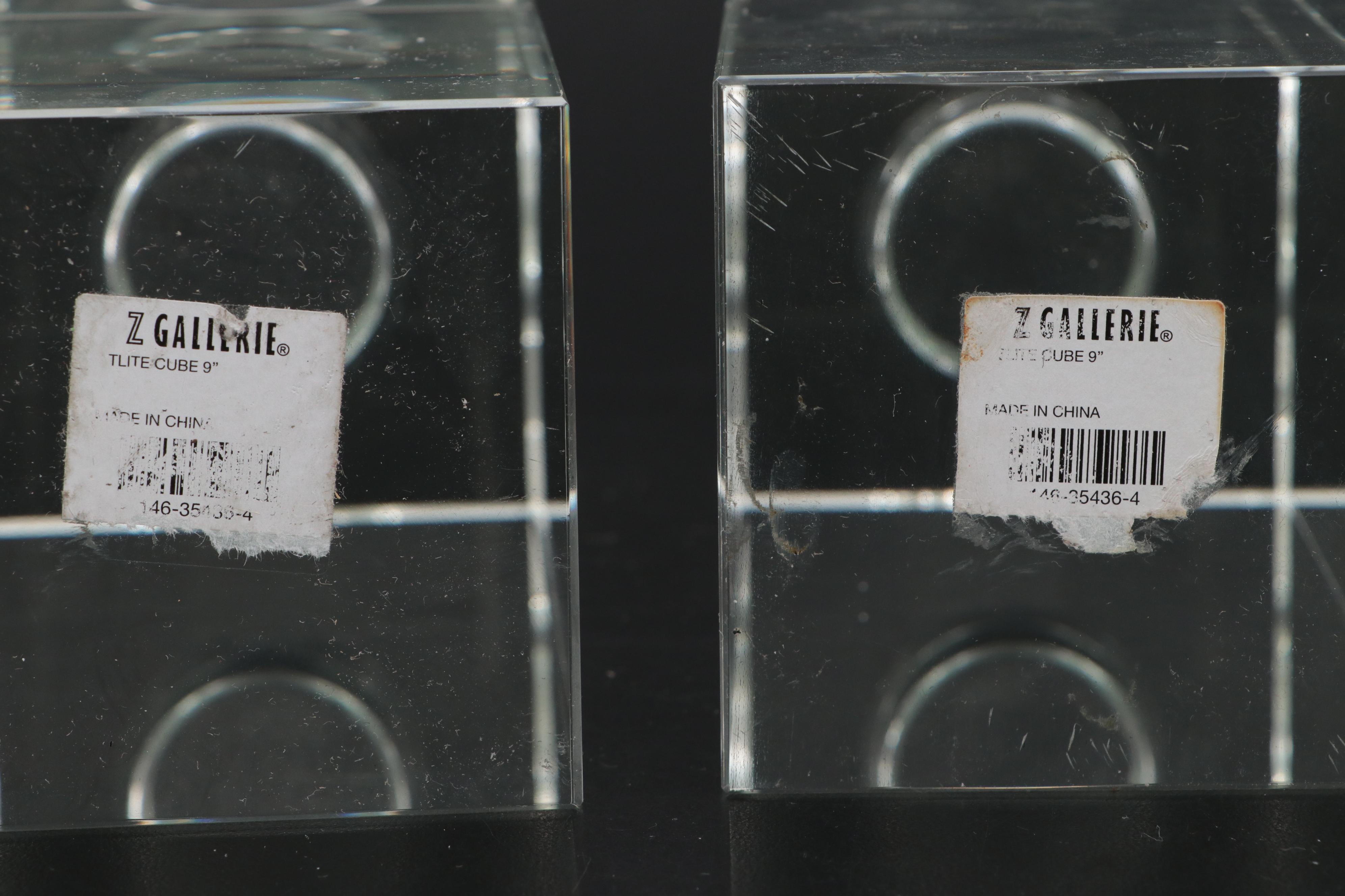 Z Gallerie Glass Cube Tealight Holders