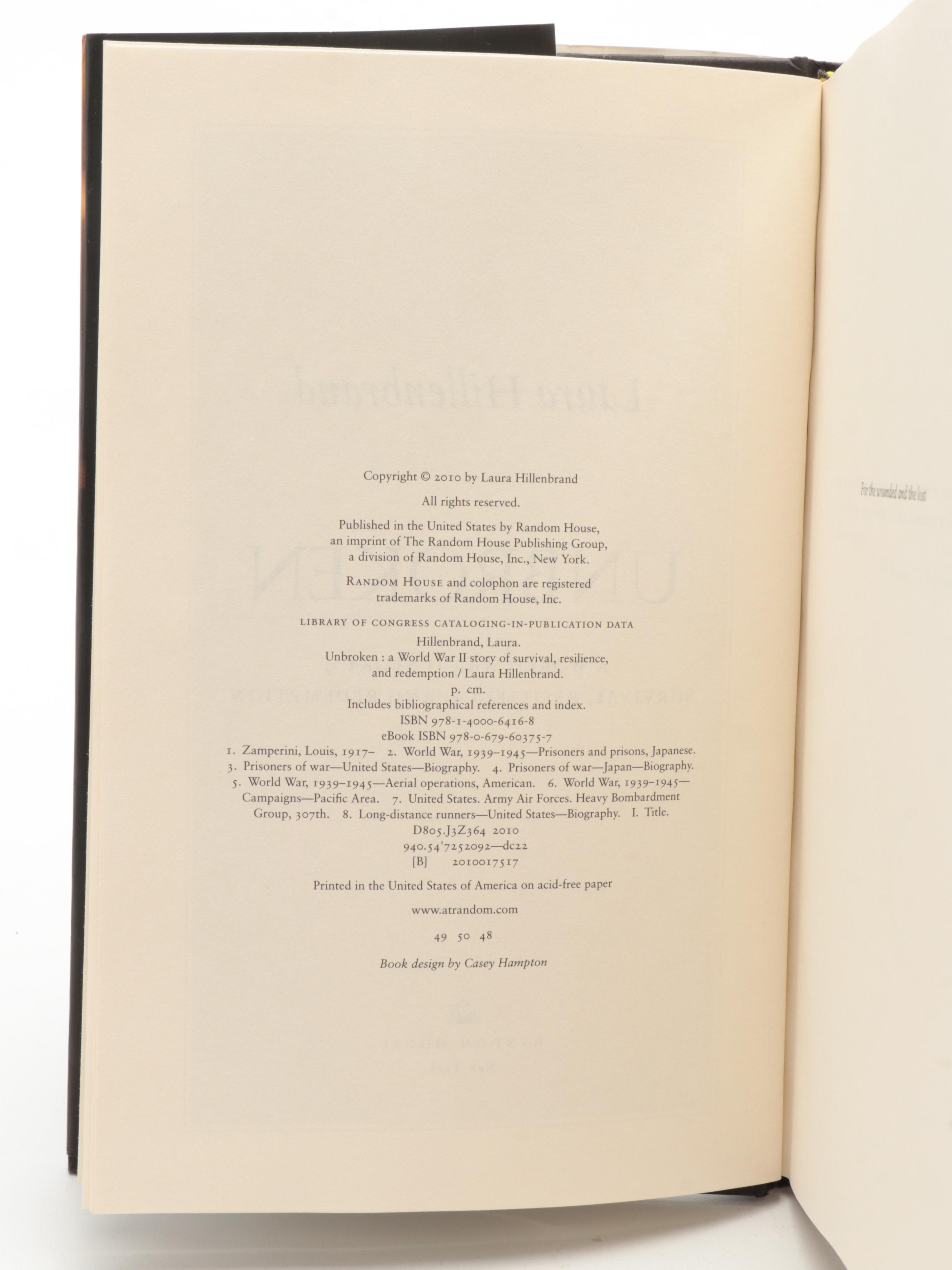 Laura Hillenbrand's "Unbroken"