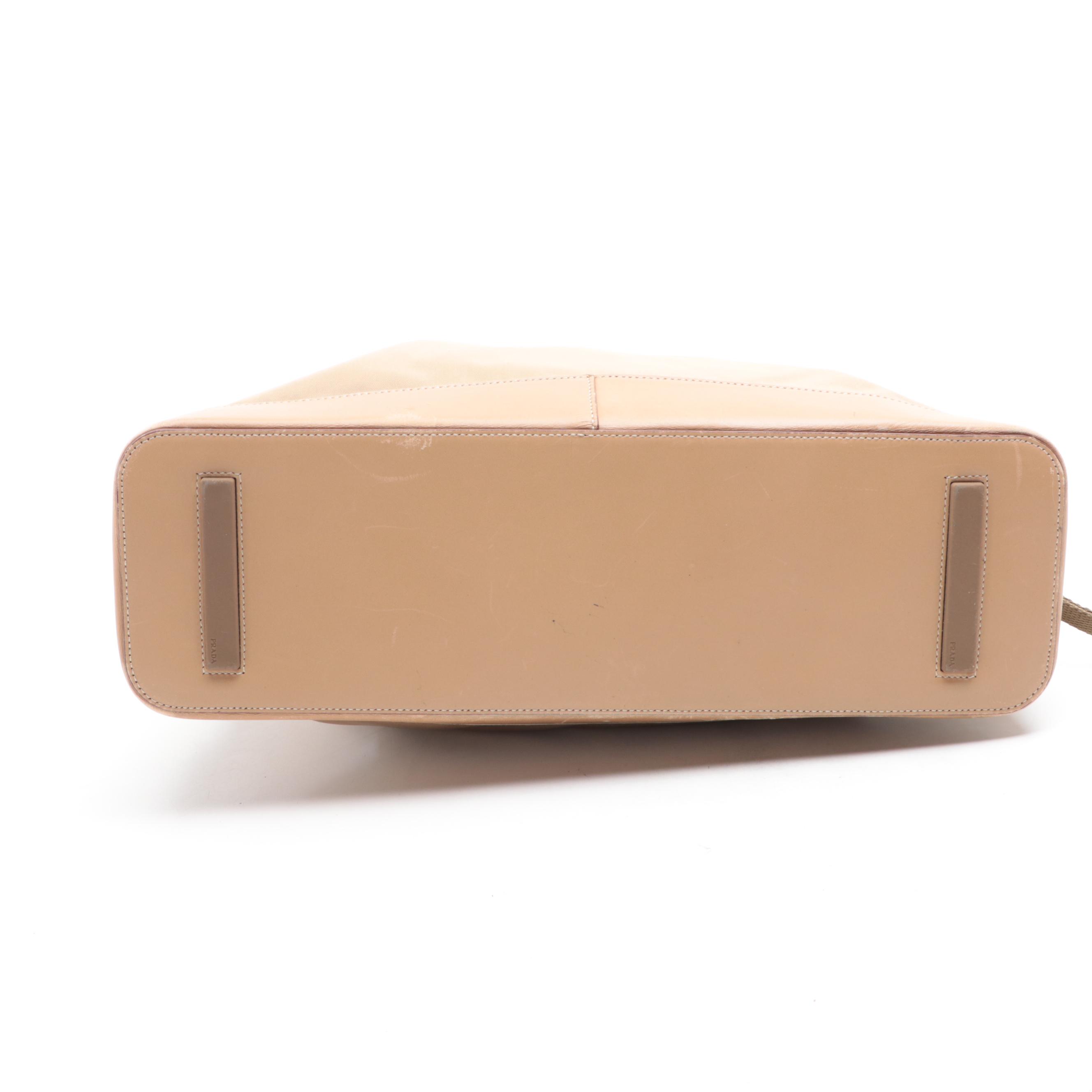 Prada Nylon and Leather Shoulder Bag