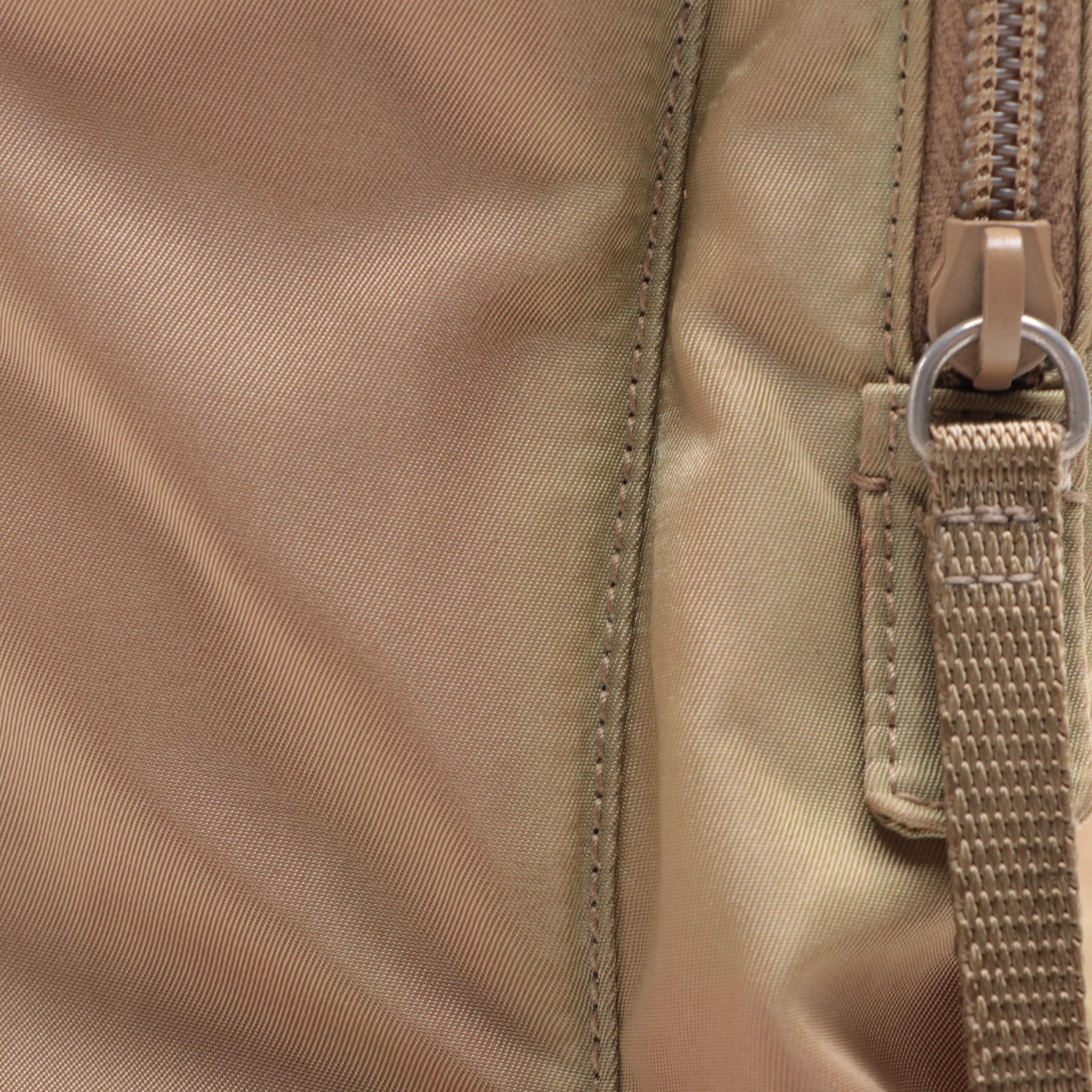 Prada Nylon and Leather Shoulder Bag