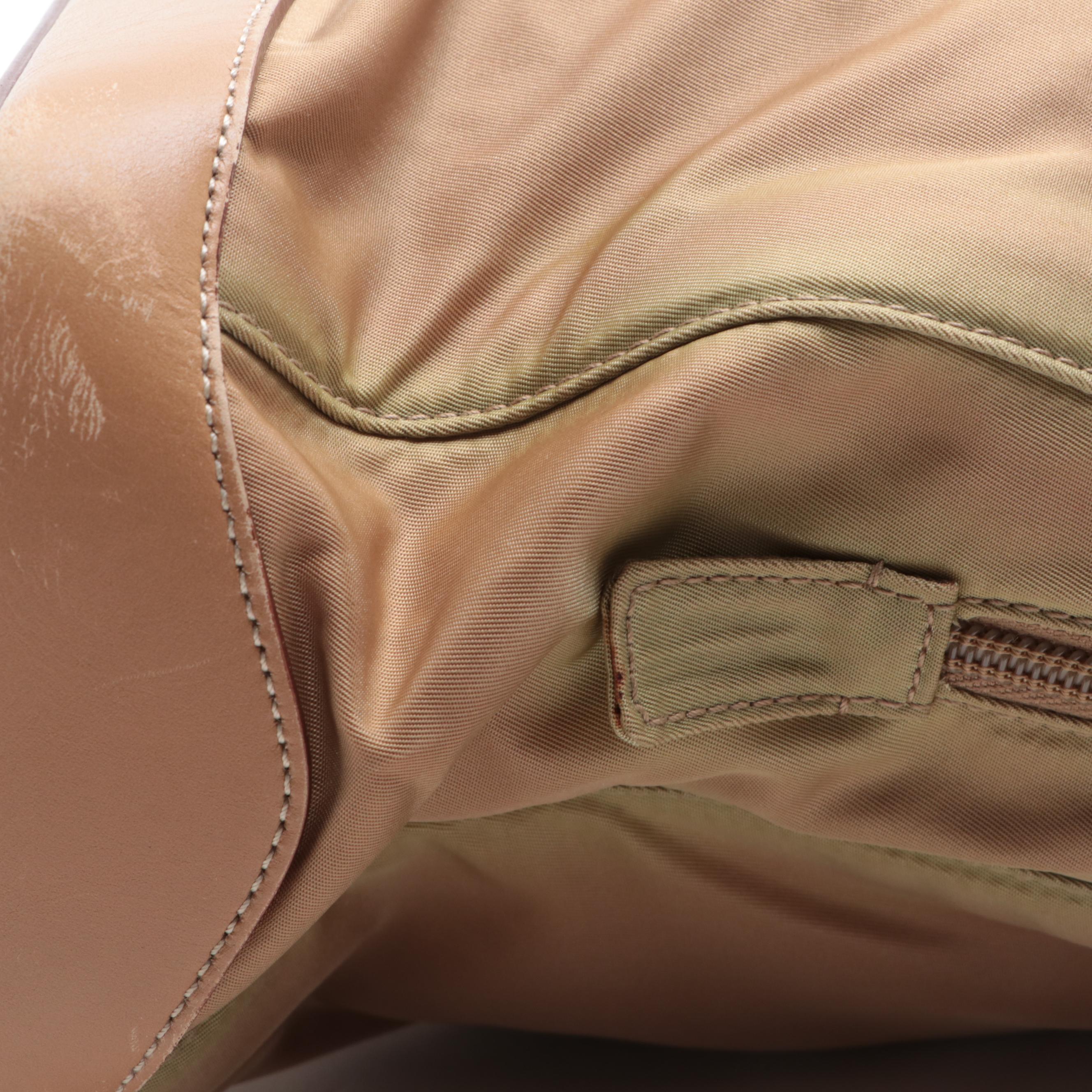 Prada Nylon and Leather Shoulder Bag