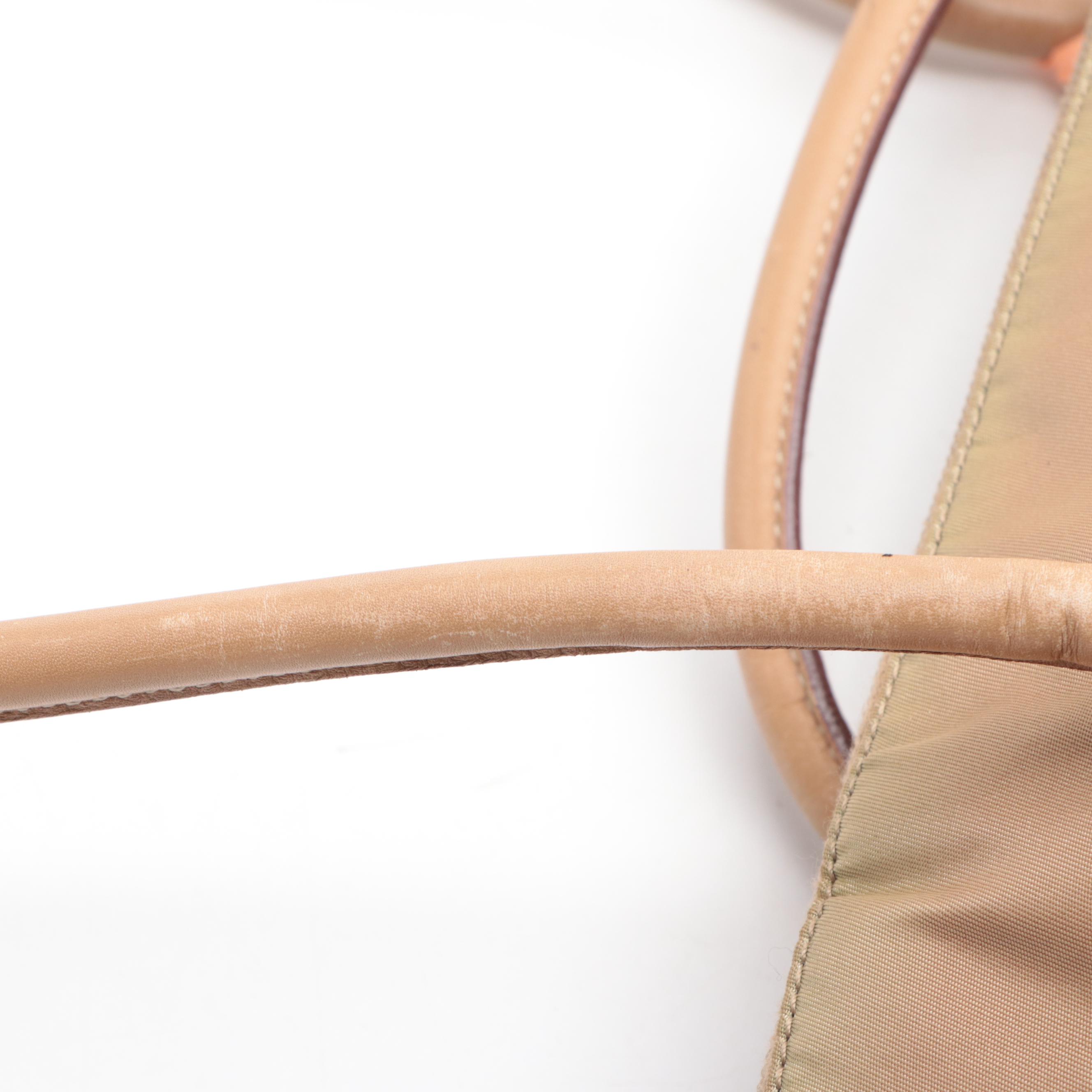 Prada Nylon and Leather Shoulder Bag