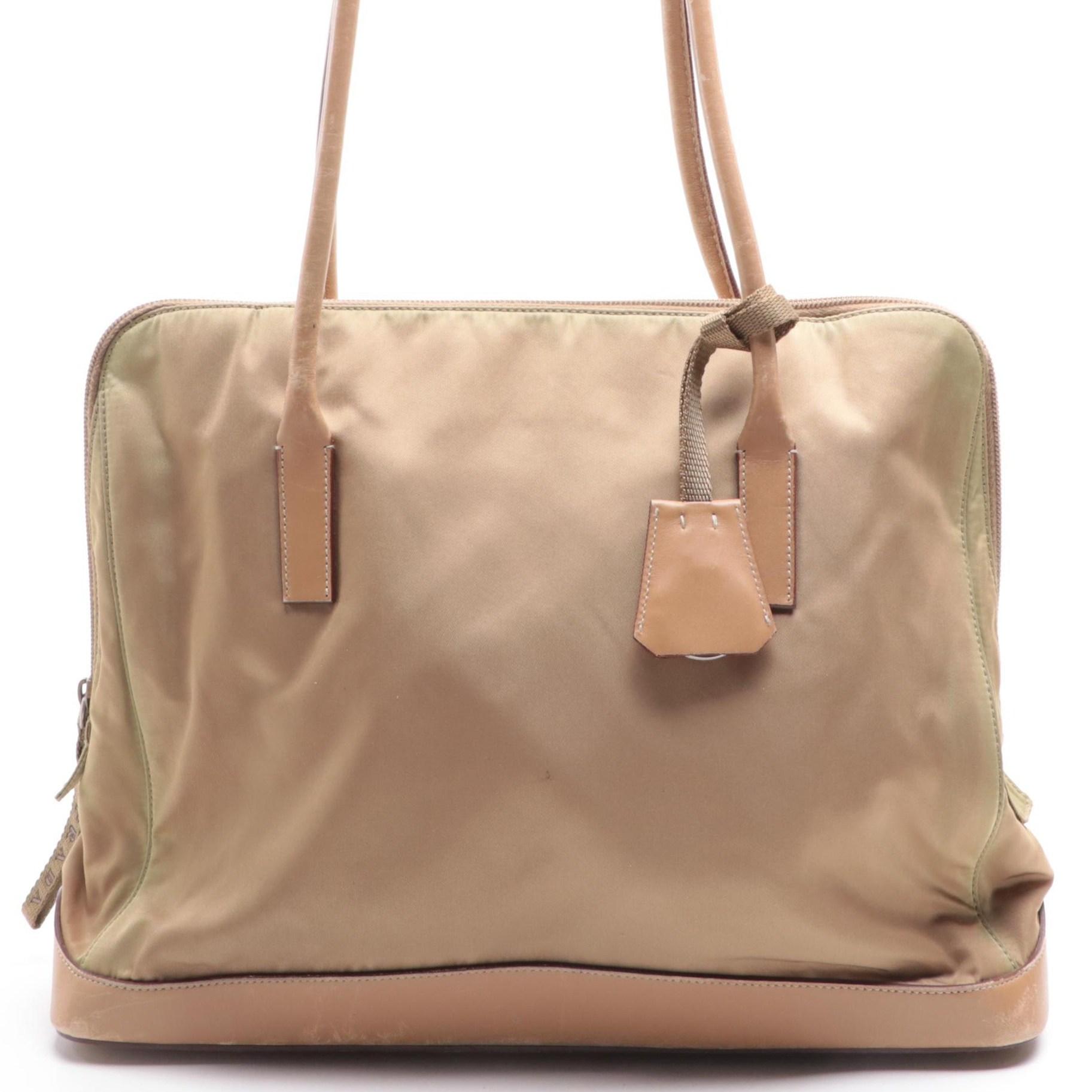 Prada Nylon and Leather Shoulder Bag