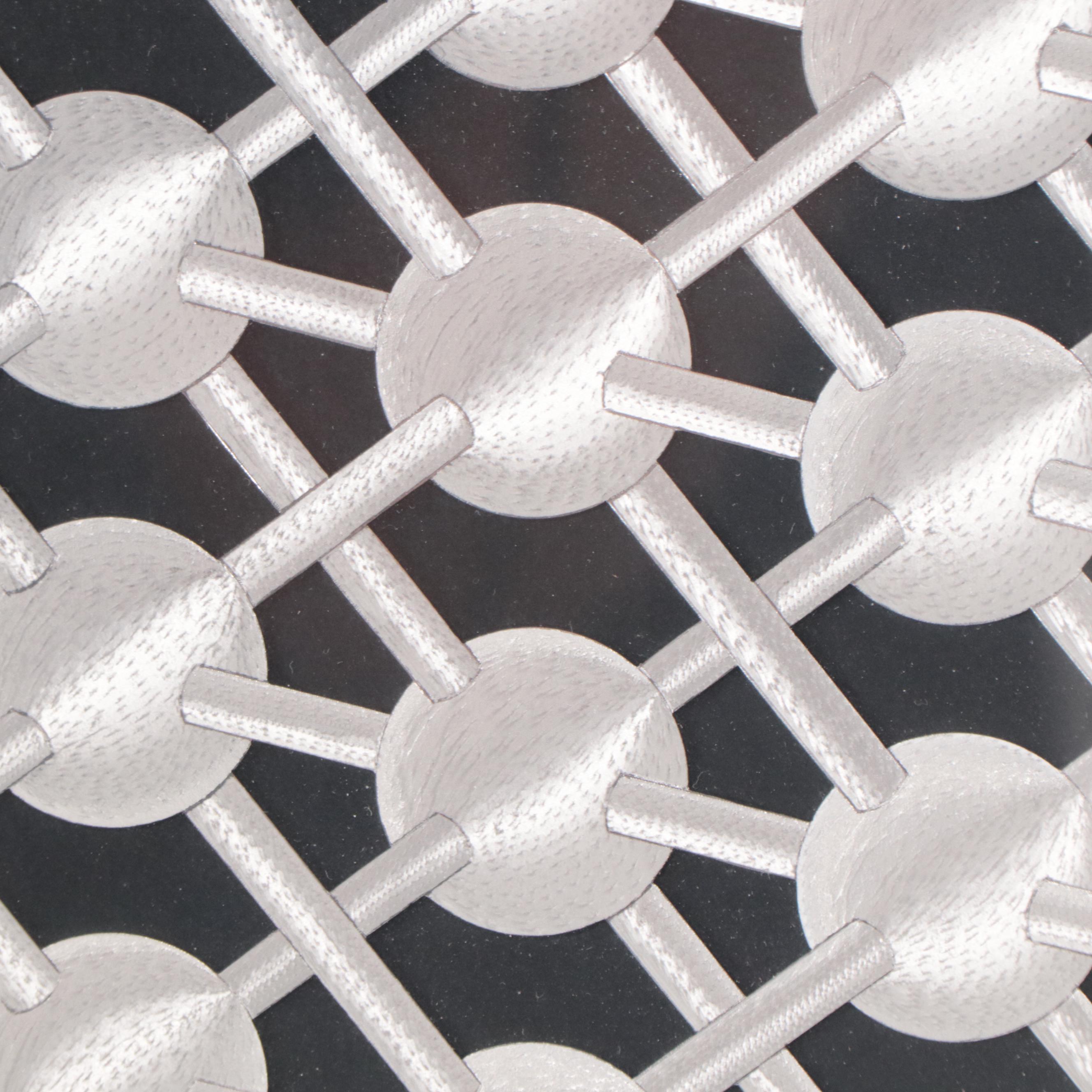 Op Art Metal Leaf Cut Out Composition