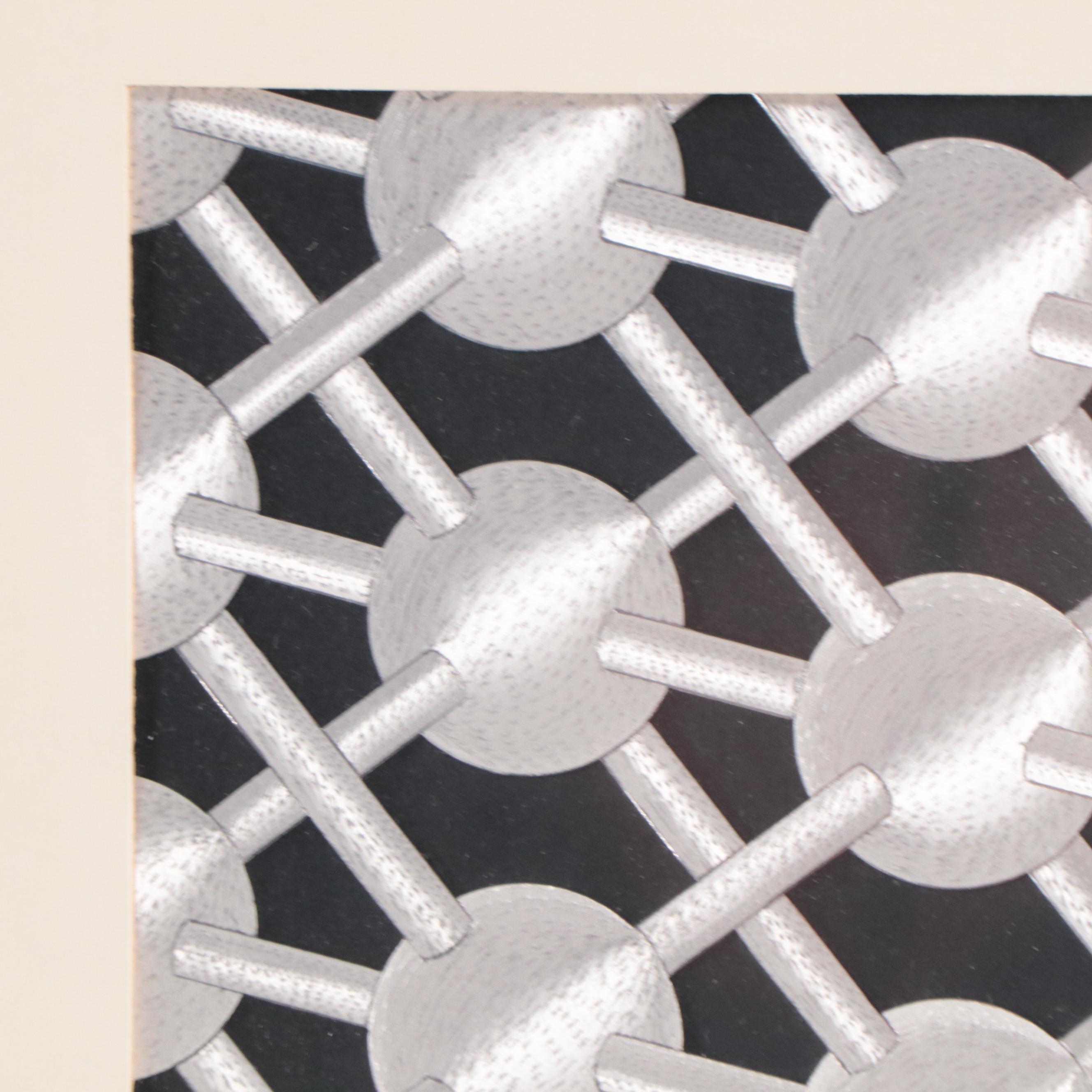 Op Art Metal Leaf Cut Out Composition