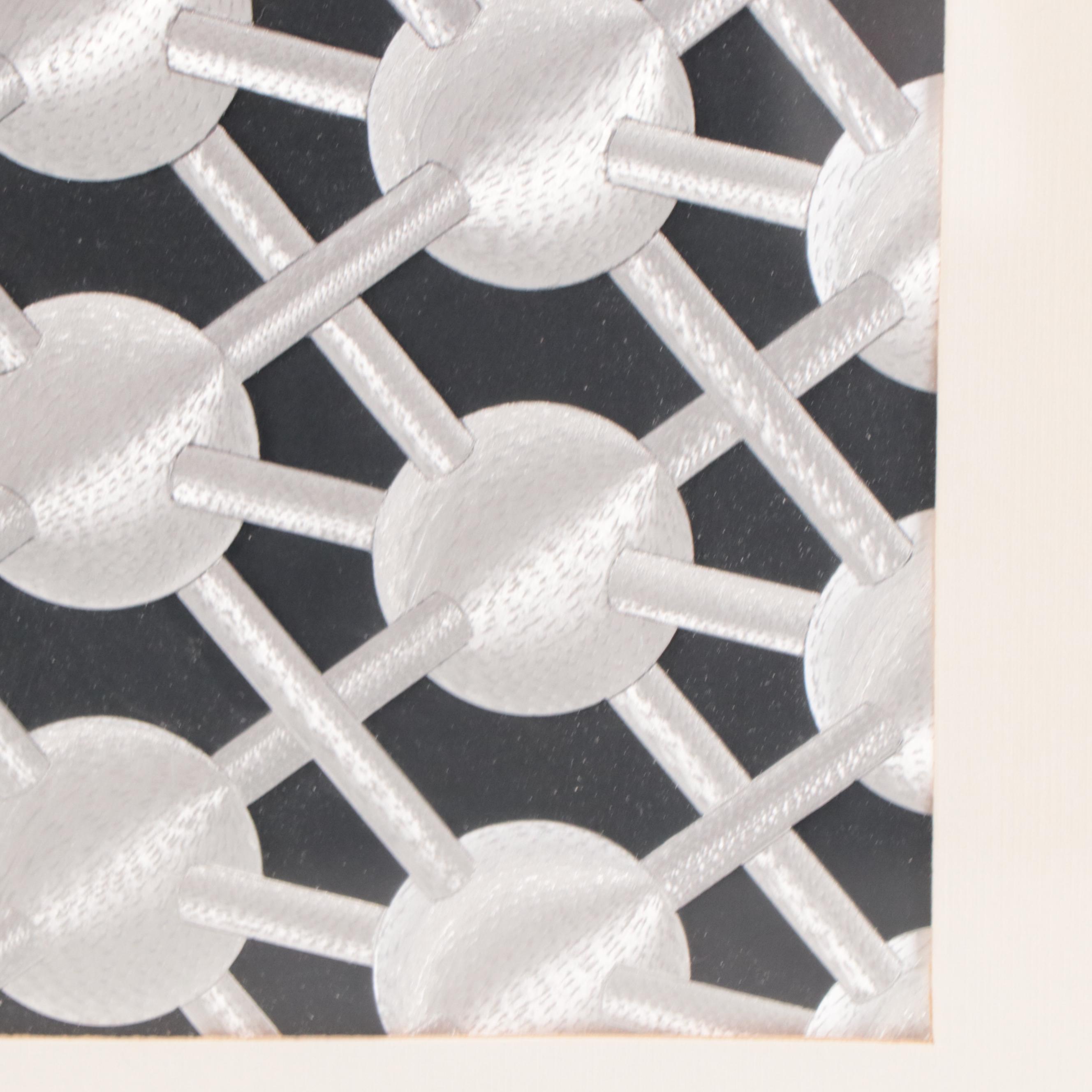 Op Art Metal Leaf Cut Out Composition