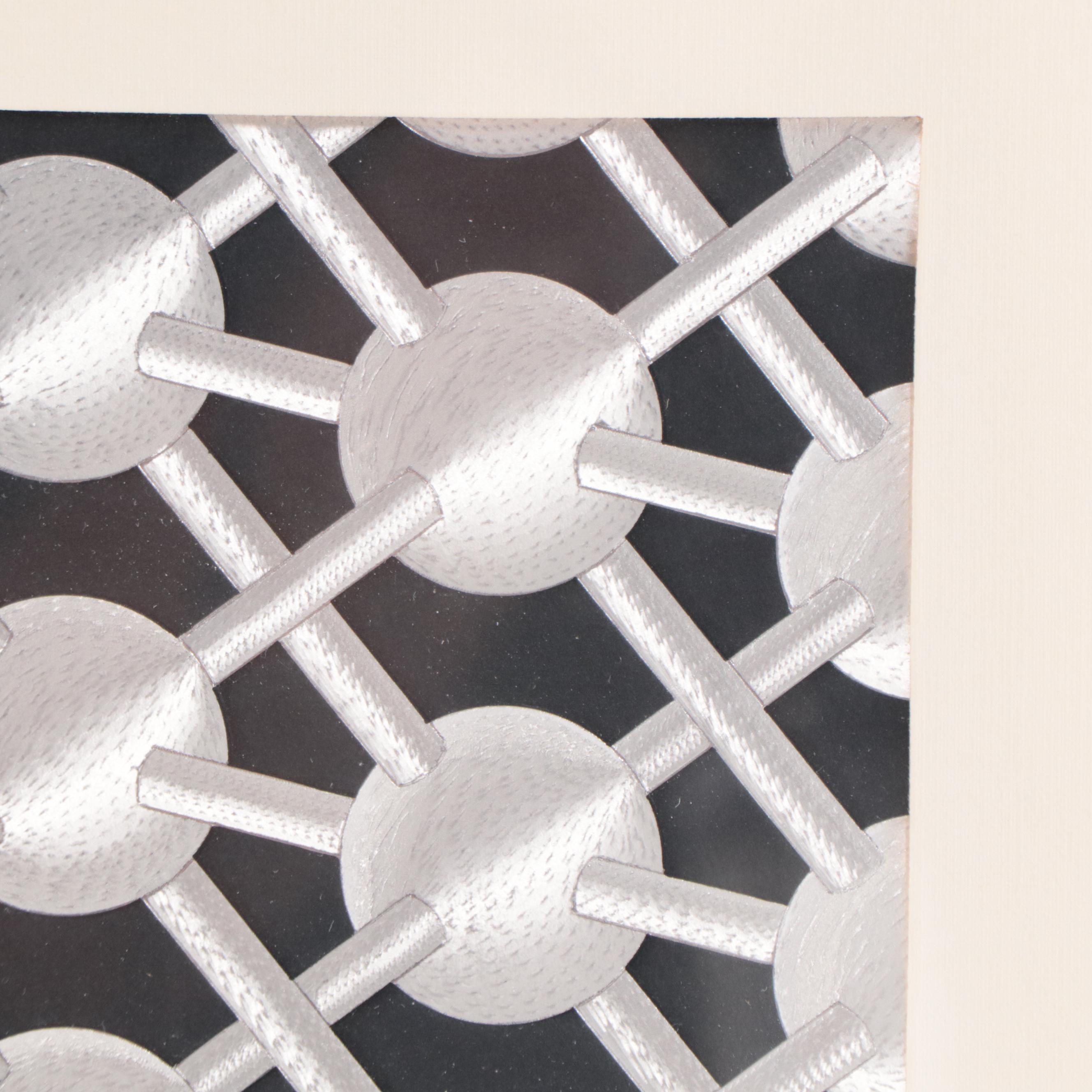 Op Art Metal Leaf Cut Out Composition