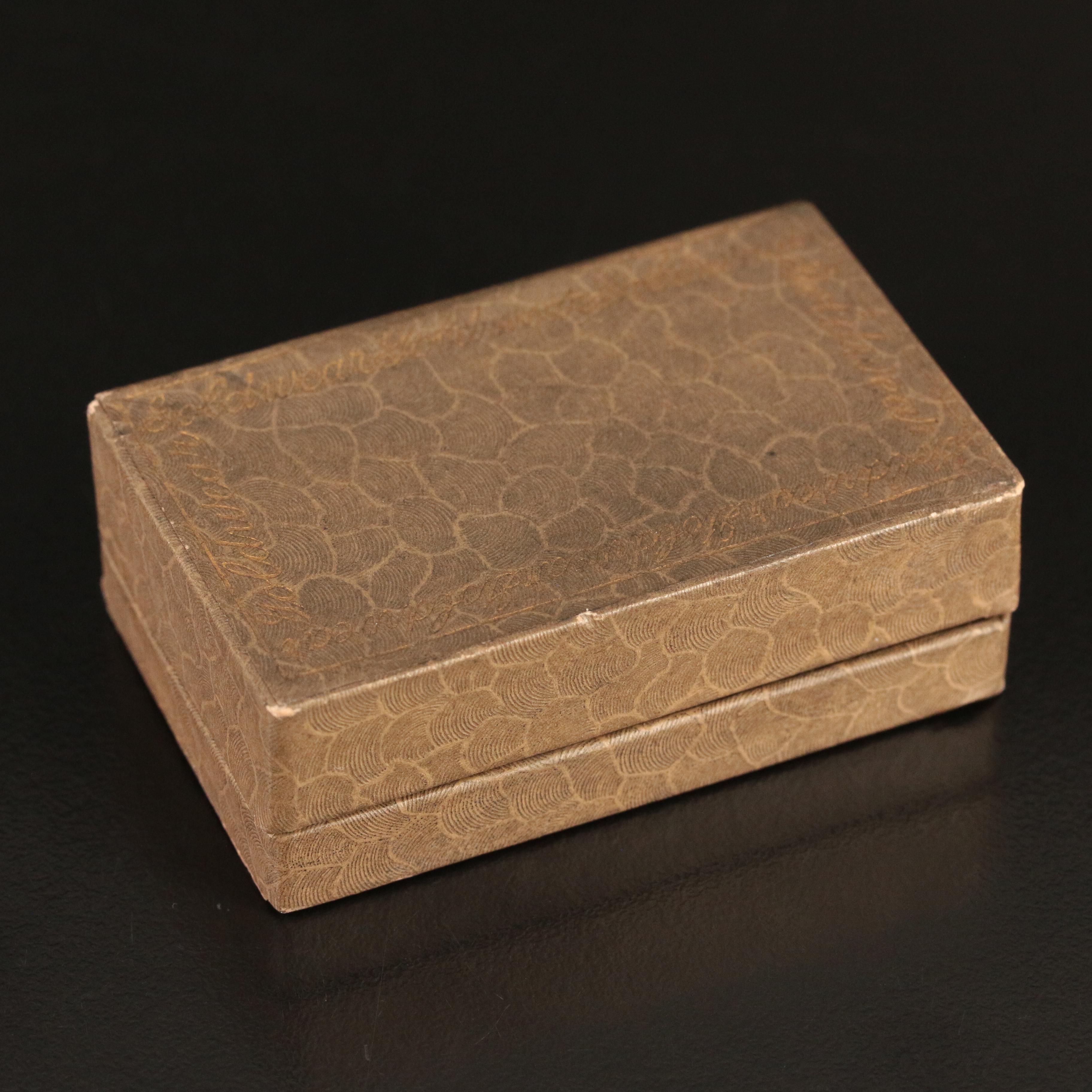 10K Rose Gold Diamond Ring, Engraved Initial Ring and Tie Clip