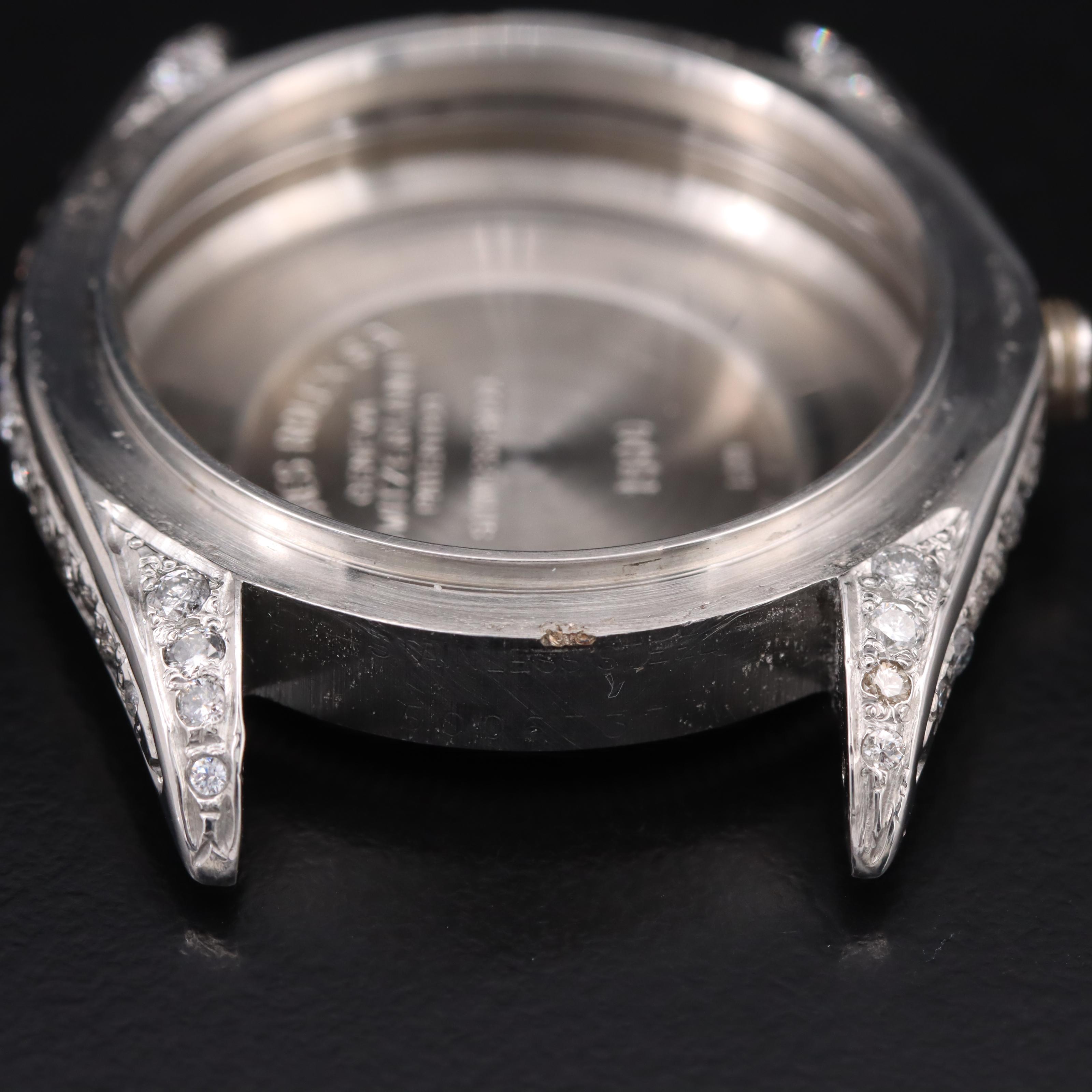 1968 Rolex Diamond and Stainless Steel Oyster Case